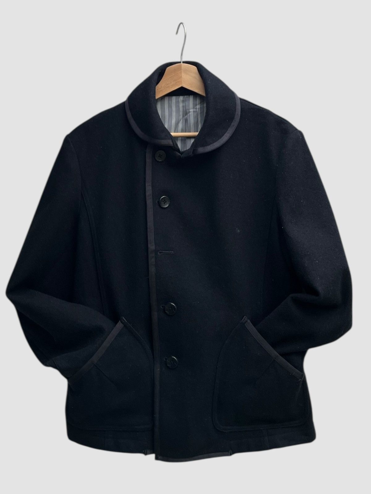 Nicole Club Monsieur Nicole Rounded Collar Wool Blend Jacket Size US S / EU 44-46 / 1 - 5 Thumbnail