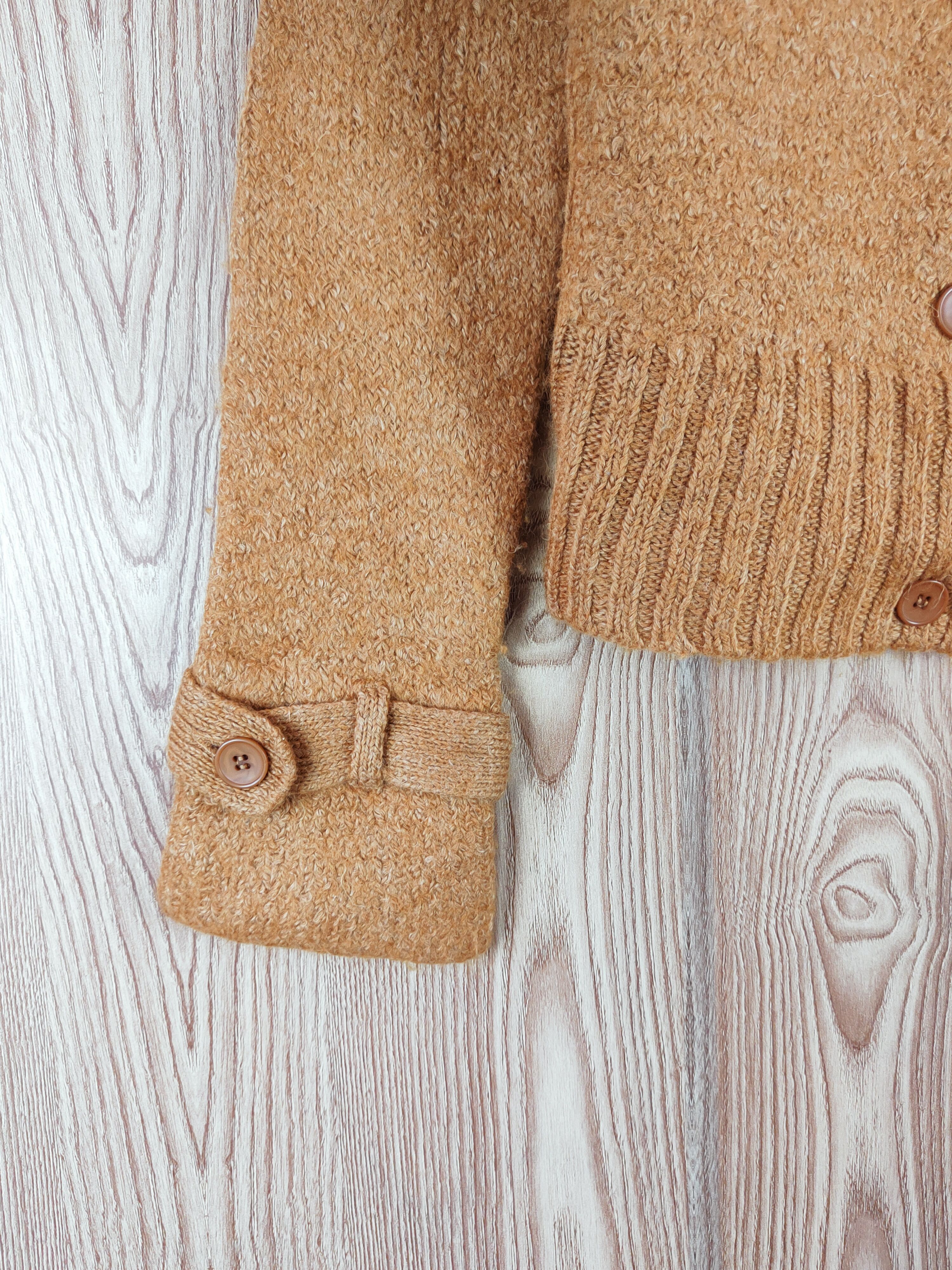 Japanese Brand Allureville Brown Knitwear Crop Top Jackets #W738 Size S / US 4 / IT 40 - 4 Thumbnail
