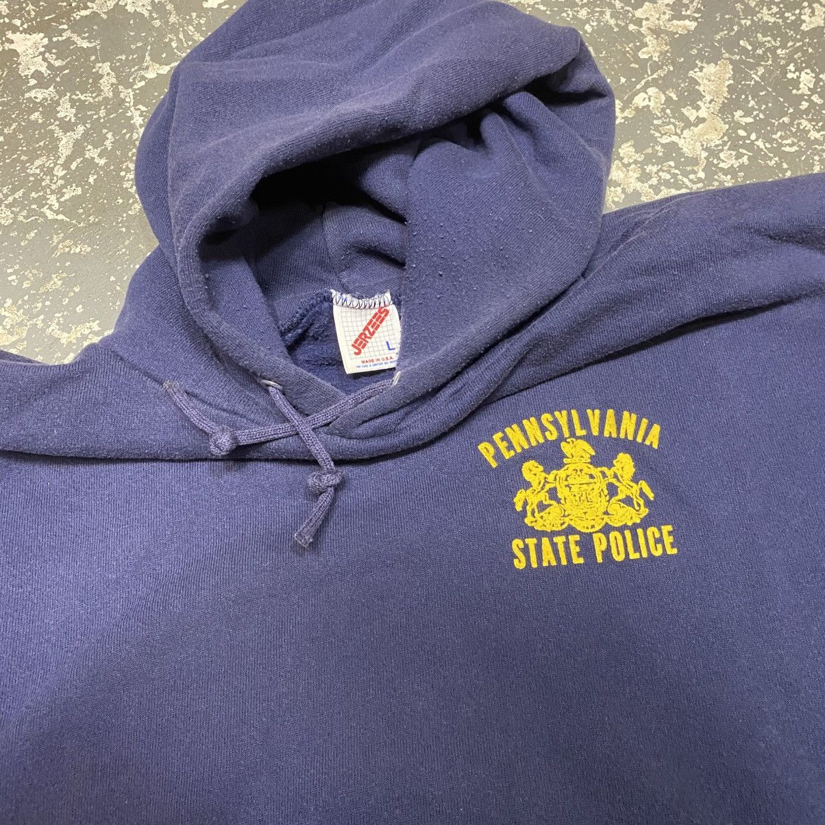 Russell Athletic × Vintage Vintage Pennsylvania State Police Navy Hoodie Sweatshirt USA Size US L / EU 52-54 / 3 - 5 Thumbnail