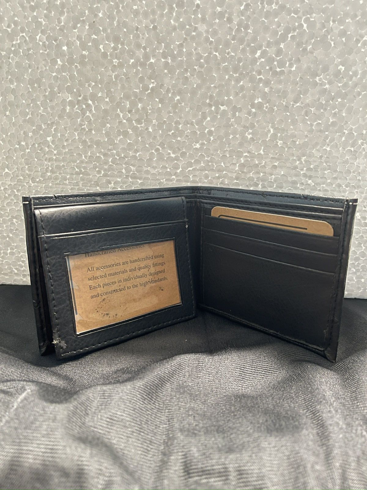 Designer Western Black Ostrich Skin Wallet With Star Emblem Bi Fold Size ONE SIZE - 4 Thumbnail
