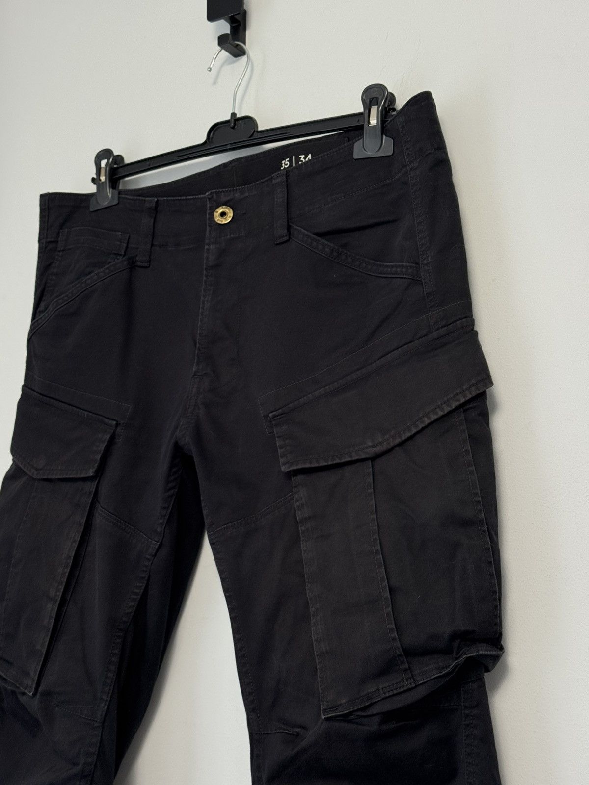 G-Star G-STAR RAW Black ROVIC SLIM Multipocket Cargo Pants Size W35 Size US 35 - 6 Thumbnail