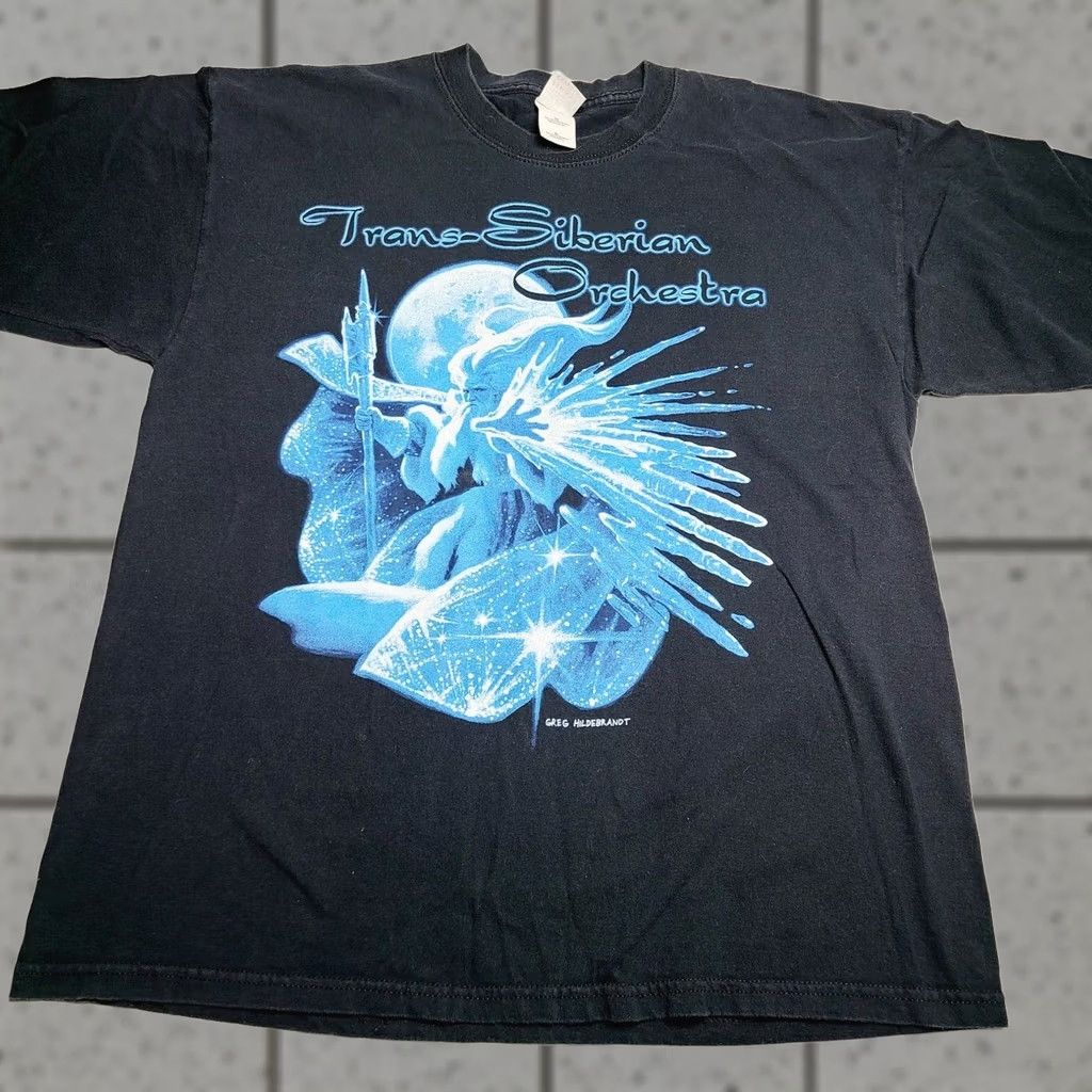 Vintage VINTAGE Trans-Siberian Orchestra Winter Tour T-Shirt Full Graphic XL Men Black Crew Neck Short Sleeve Vintage 2004 Concert Rock Christmas USA Size US XL / EU 56 / 4 - 1 Thumbnail