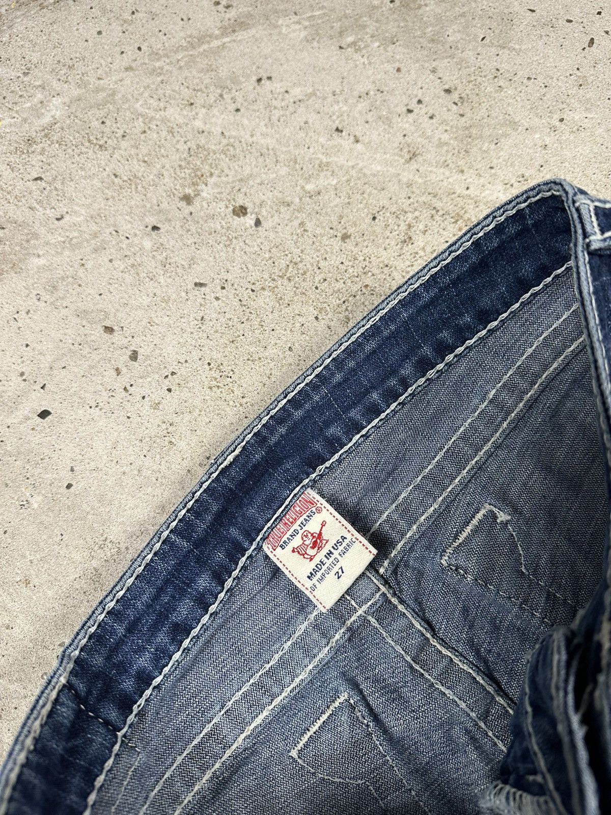 True Religion × Vintage Vintage Y2K True Religion Bobby Big T Flare Denim Pants Jean Size US 27 - 9 Thumbnail