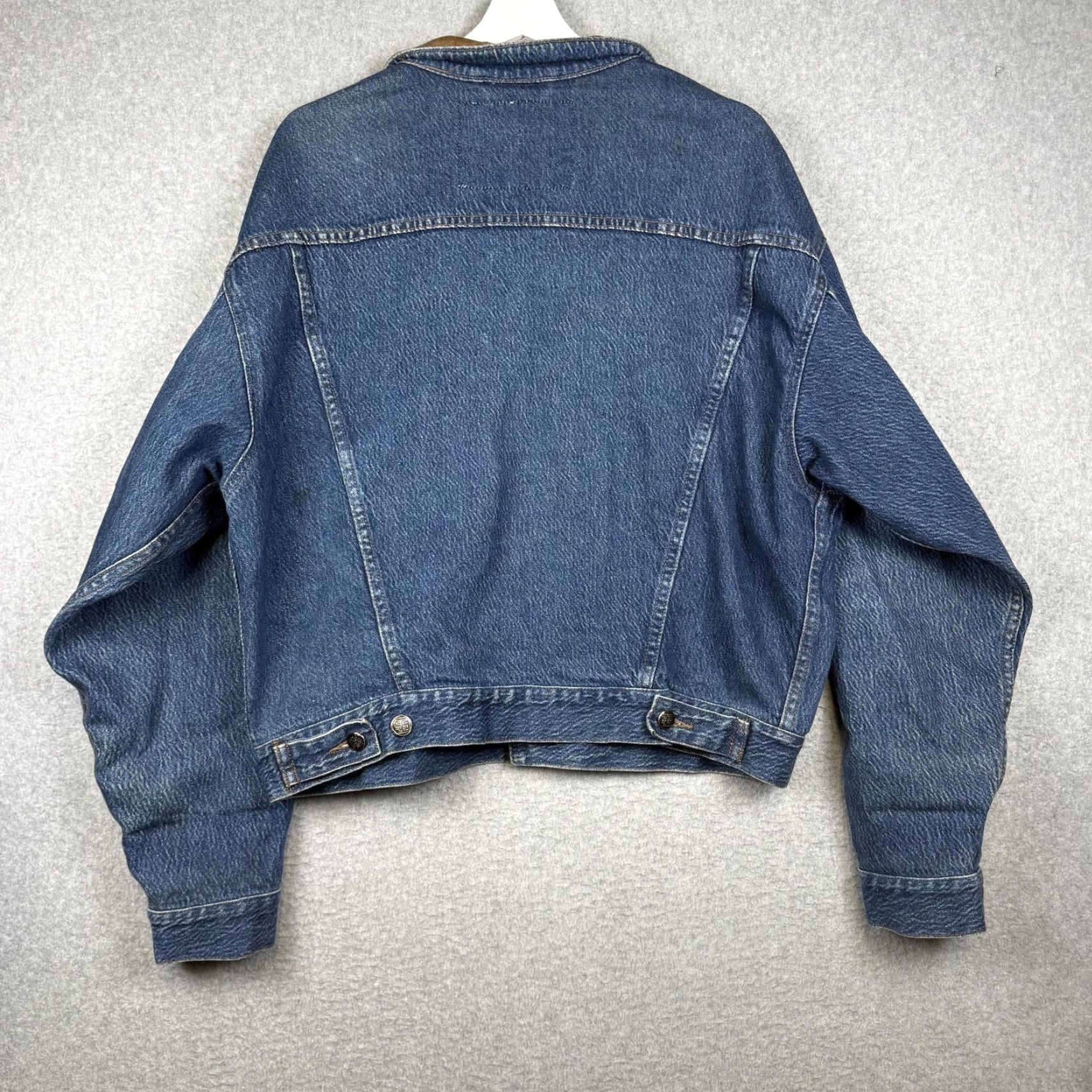 Anchor Blue VINTAGE Anchor Blue WKWR Denim Jacket leather Collar Men’s M Workwear Jacket Mens Medium Blue 1990s WKWR tag Size US M / EU 48-50 / 2 - 6 Thumbnail