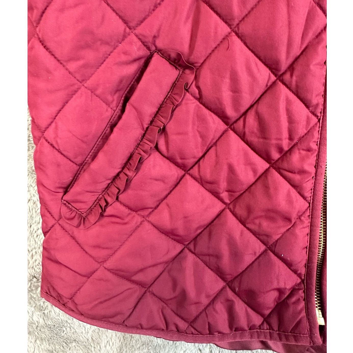 J.Crew J. Crew Mercantile Quilted Ruffle Trim Puffer Vest M Size M / US 6-8 / IT 42-44 - 5 Thumbnail