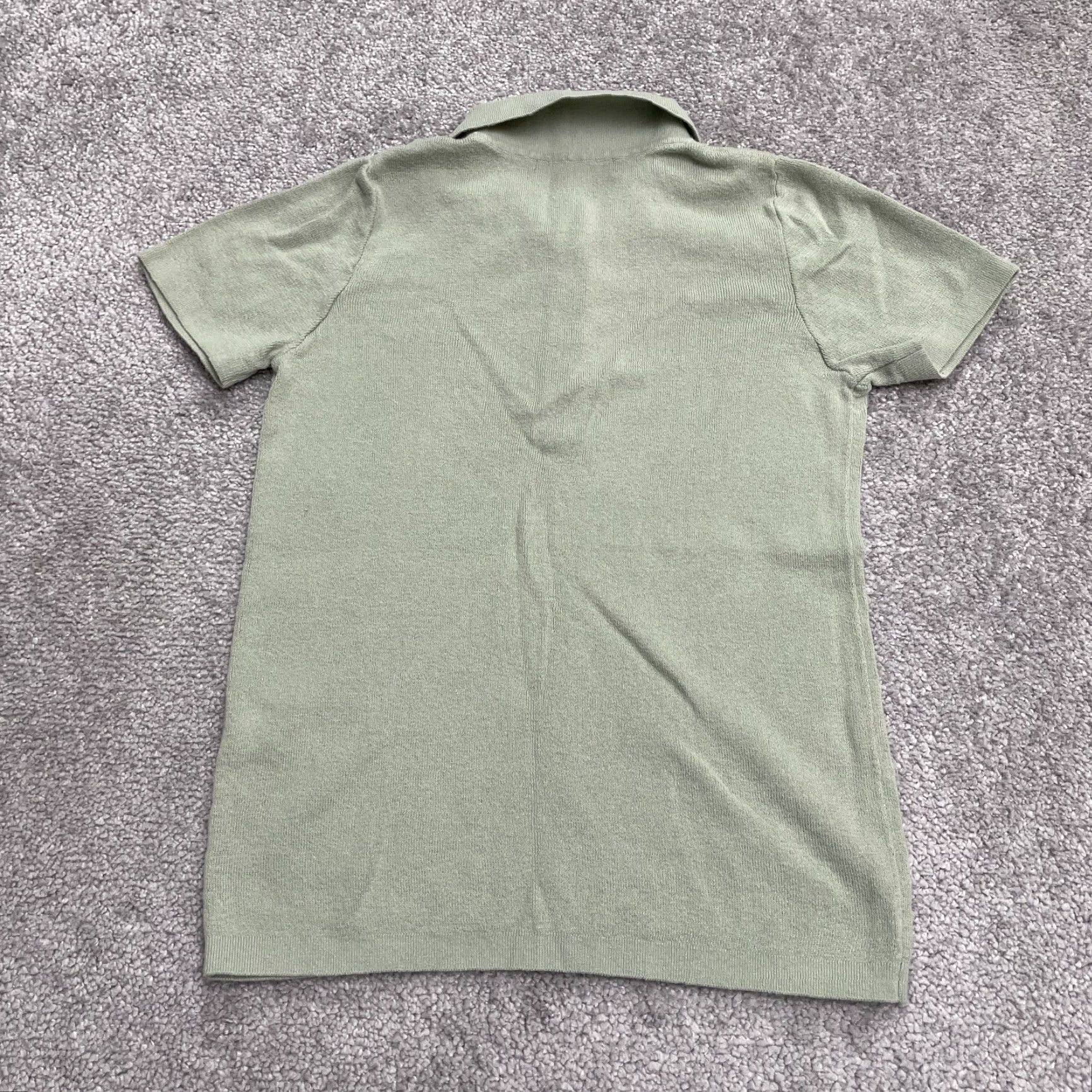 Brandy Melville Brandy Melville Polo Shirt Juniors One Size Green Short Sleeve Cotton Shirt Size ONE SIZE - 2 Thumbnail