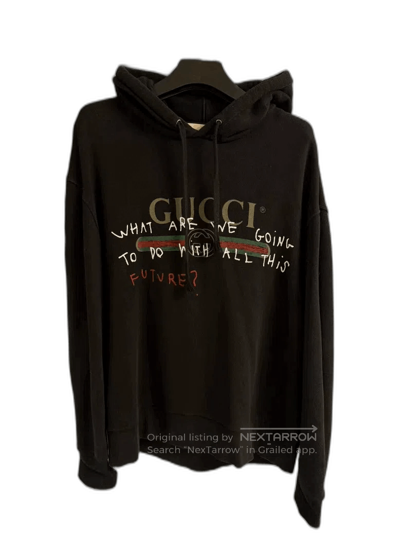 Gucci Gucci Black Graffiti Logo Hoodie XL. Size US XL / EU 56 / 4 - 1 Thumbnail