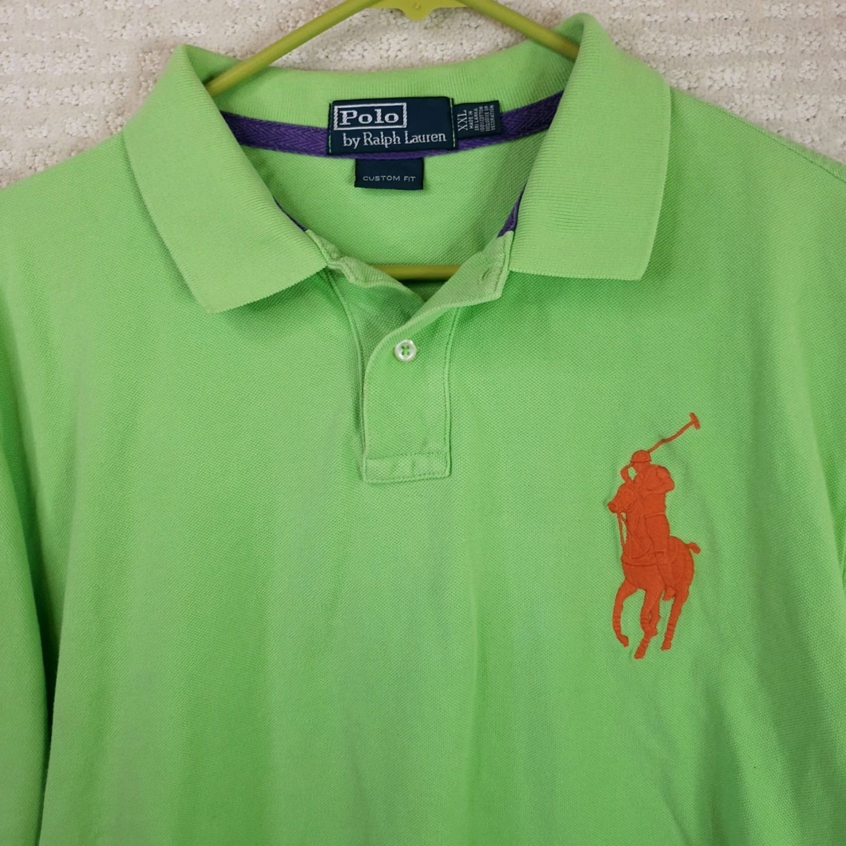Polo Ralph Lauren Polo Ralph Lauren Big Pony Polo Shirt 2XL Green Regular Fit Short Sleeve Mens Size US XXL / EU 58 / 5 - 3 Thumbnail