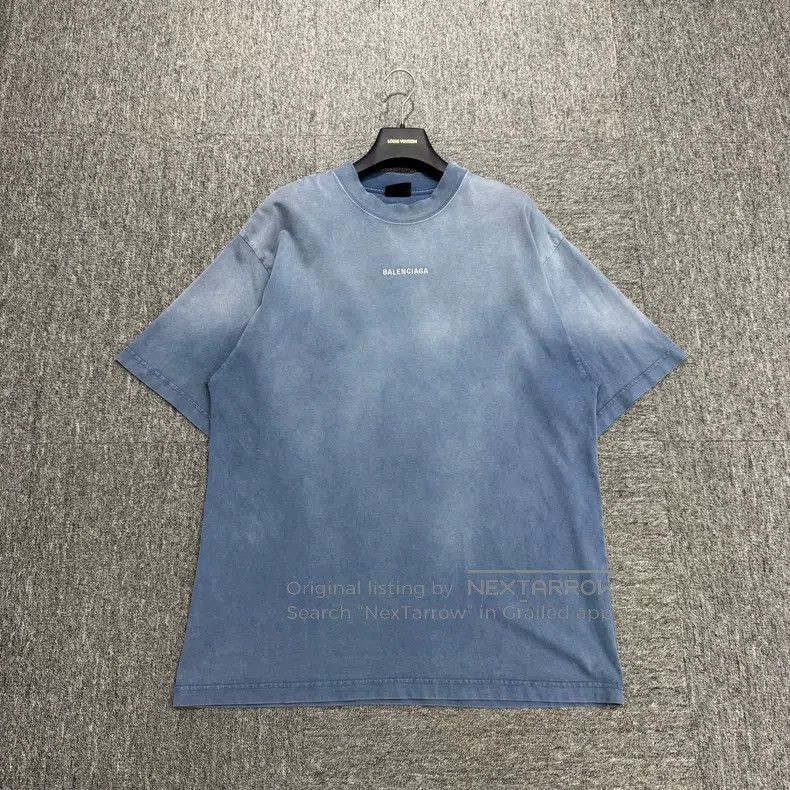 Balenciaga Balenciaga Embroidered Letter Gradient Printed Short Sleev Size US S / EU 44-46 / 1 - 1 Thumbnail