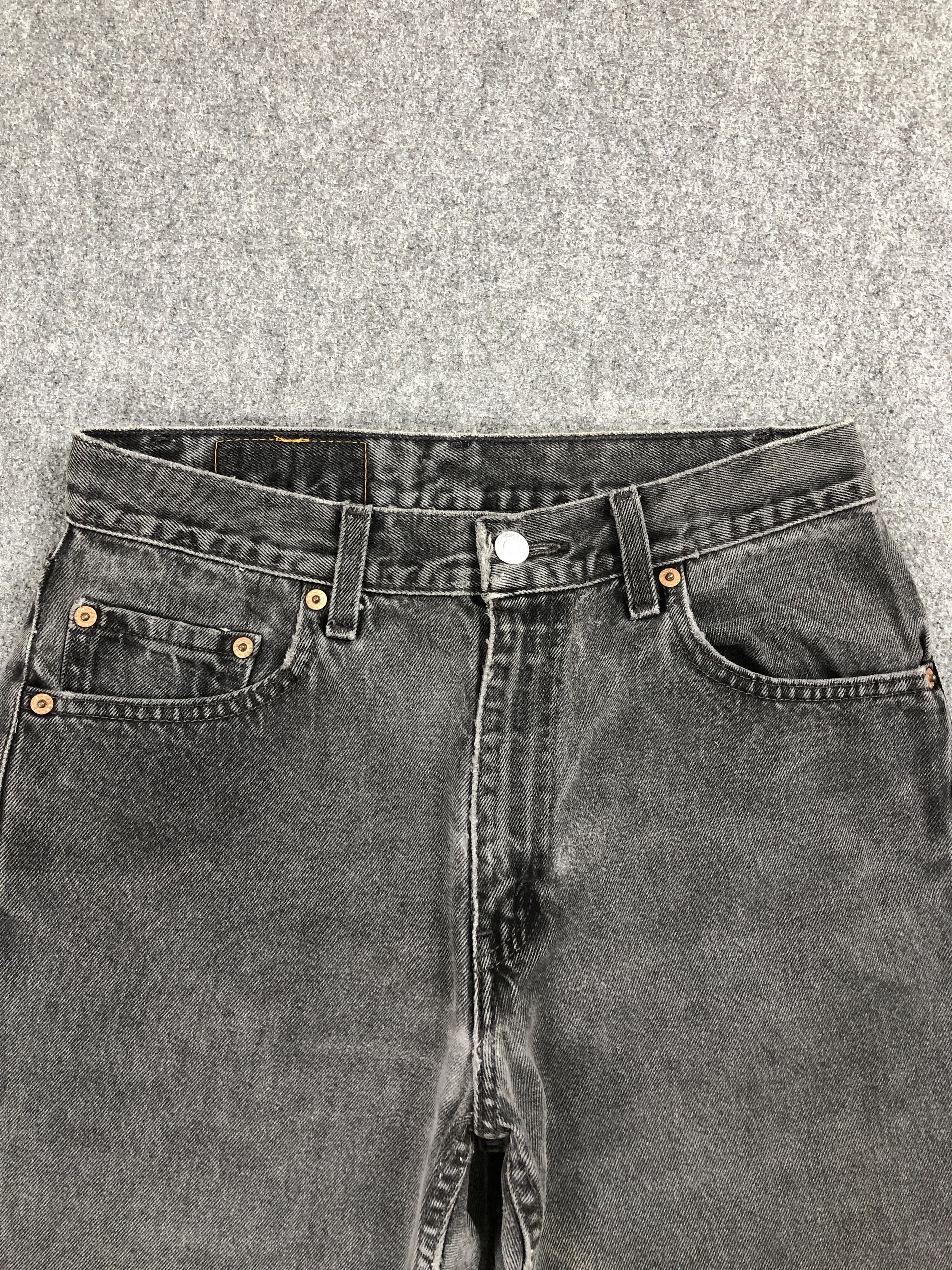 Levi's Vintage 90s Levis 505 Faded Black Jeans DP2264 Size US 38 / EU 54 - 2 Thumbnail