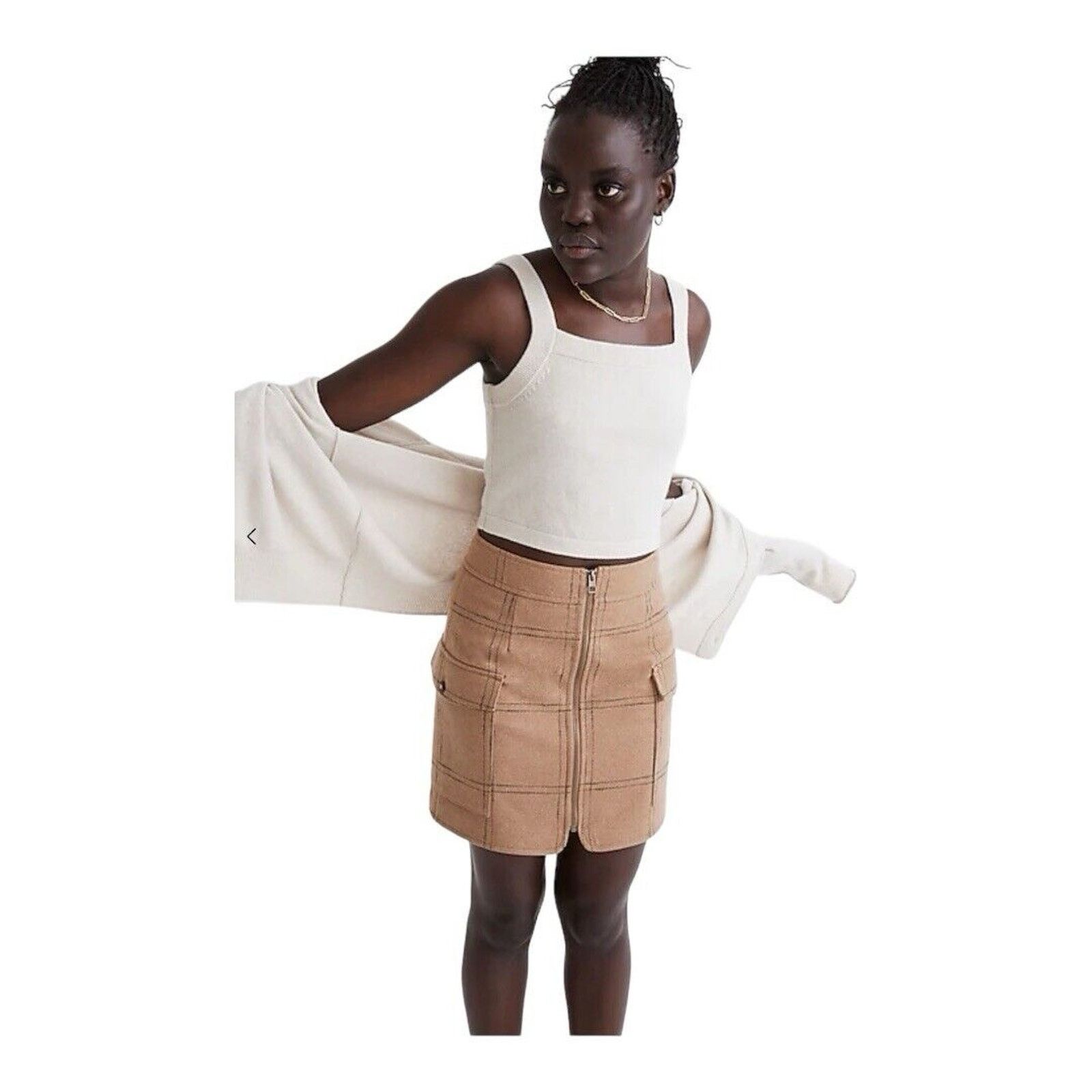 Madewell Madewell Curvy (Re)sourced Zip-Front Mini Skirt Size 24" / US 00 / IT 34 - 1 Thumbnail
