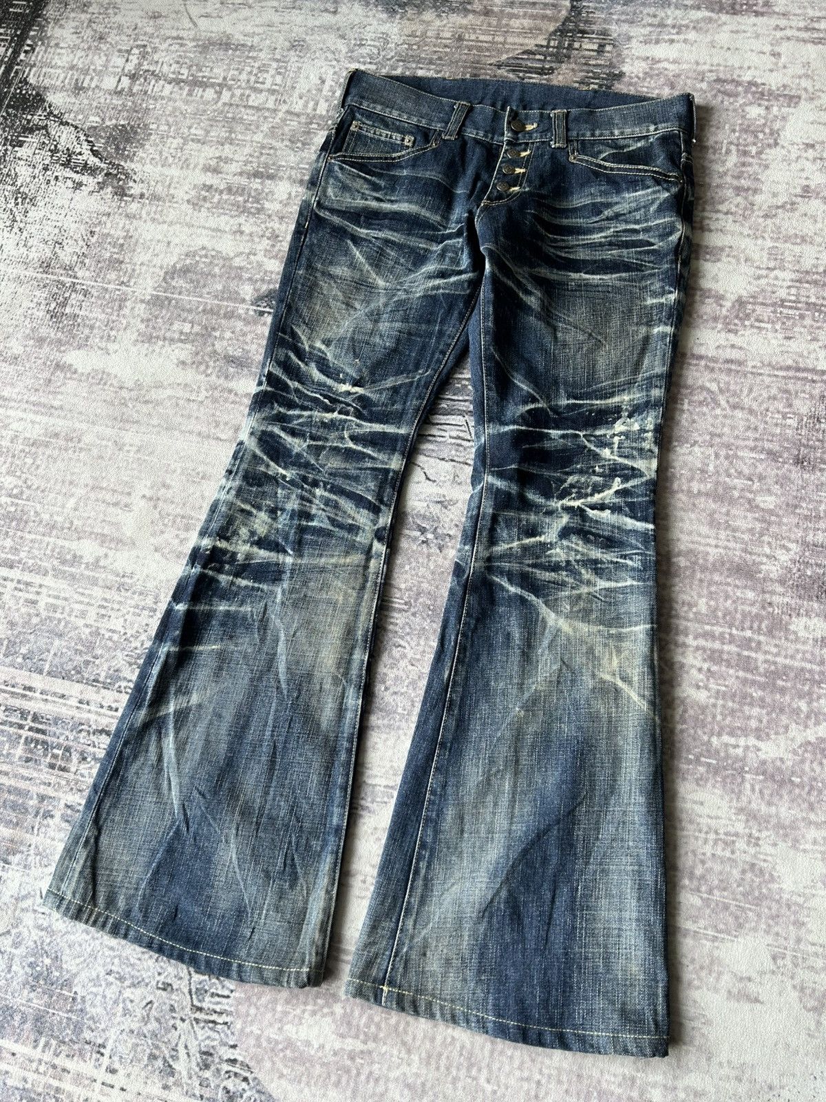 Tornado Mart SUPER FLARED Tornado Mart Washed Jeans Size US 32 / EU 48 - 3 Thumbnail