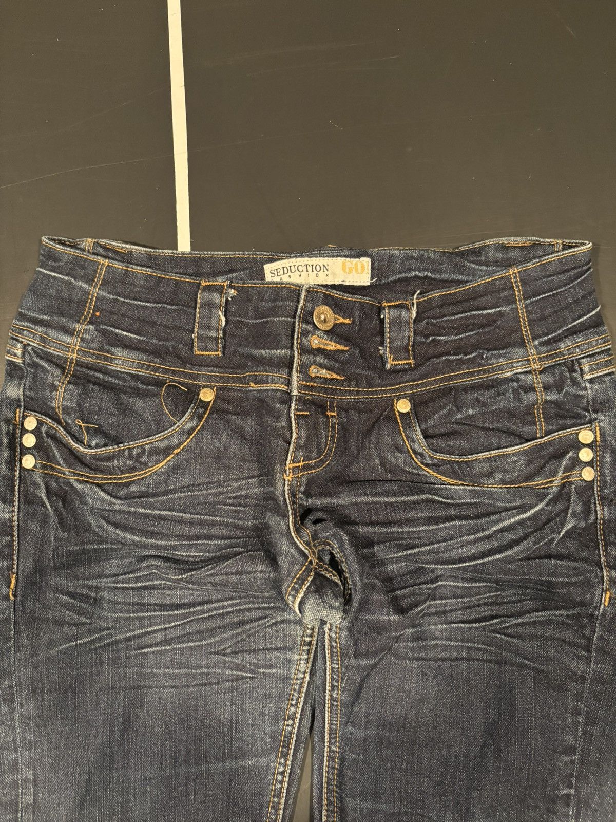 Other Grunge Punk Rock Y2K Style Women’s Dark Wash Denim Jeans Size 28" / US 6 / IT 42 - 2 Thumbnail