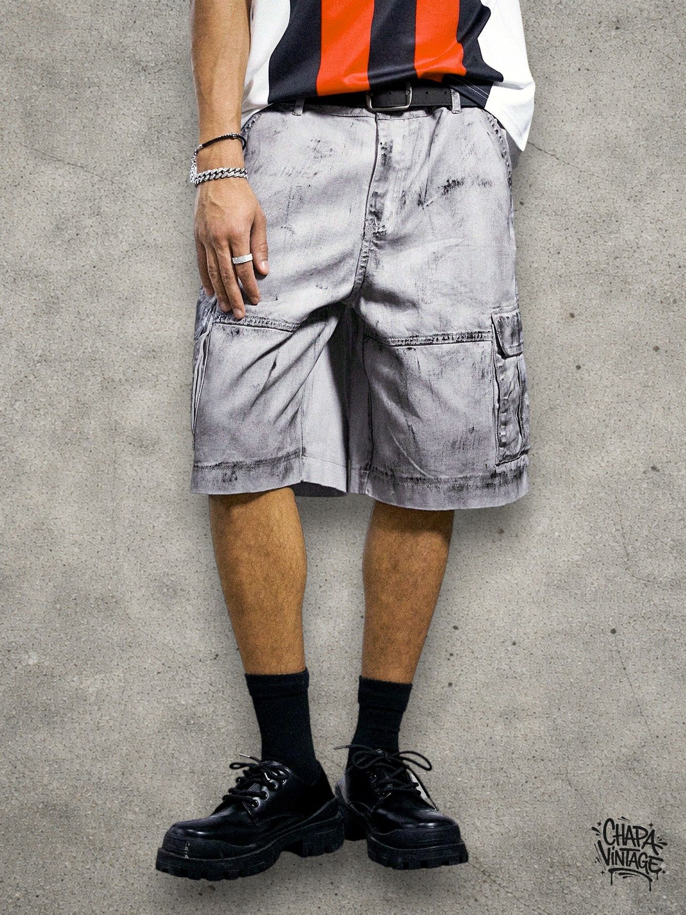 Japanese Brand Cargo gray shorts Size US 32 / EU 48 - 2 Thumbnail