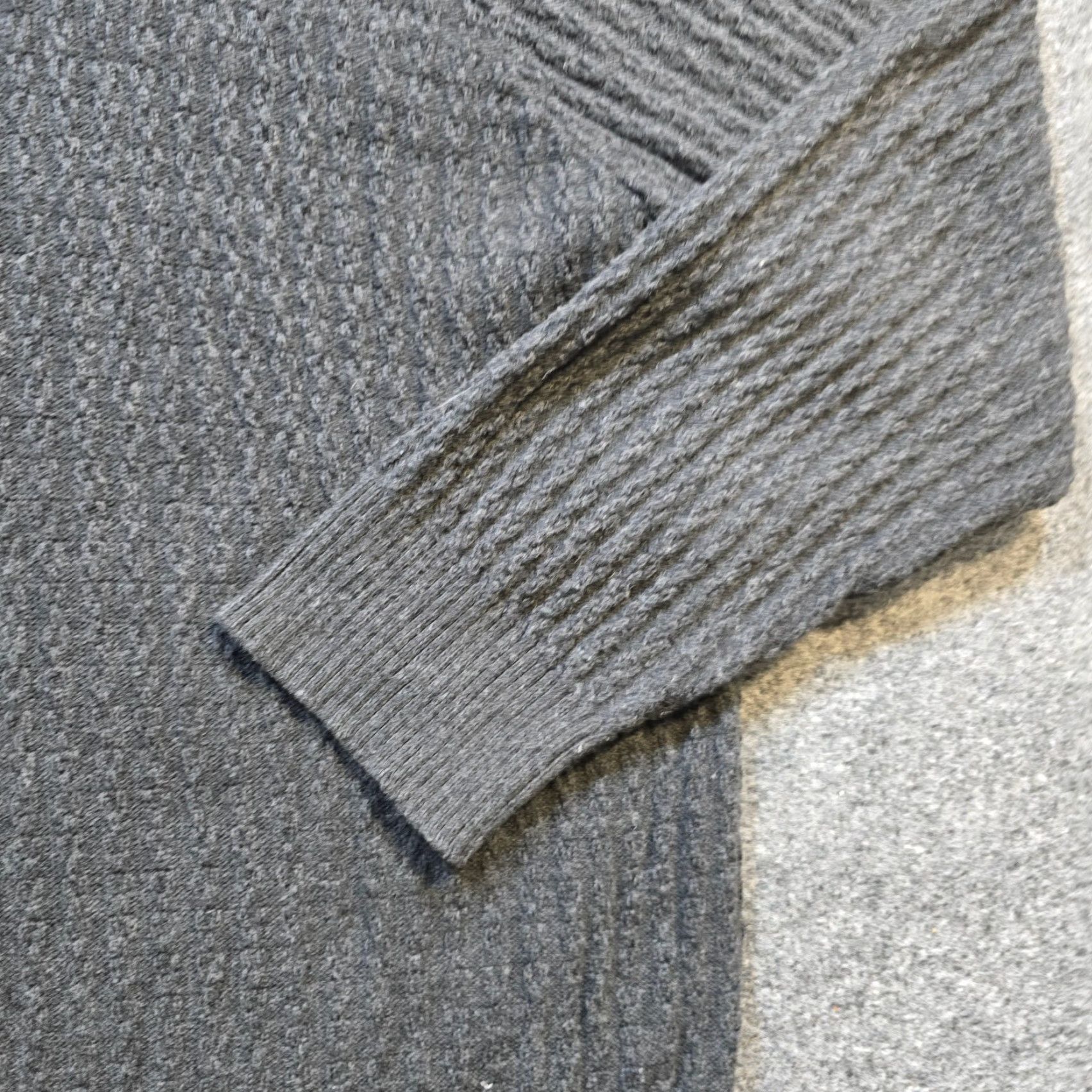 Joseph Abboud Joseph Abboud Sweater Mens XL Gray Cashmere Blend Textured High Neck 1/4 Zip Casual Pullover Knit Regular Men’s Size US XL / EU 56 / 4 - 3 Thumbnail