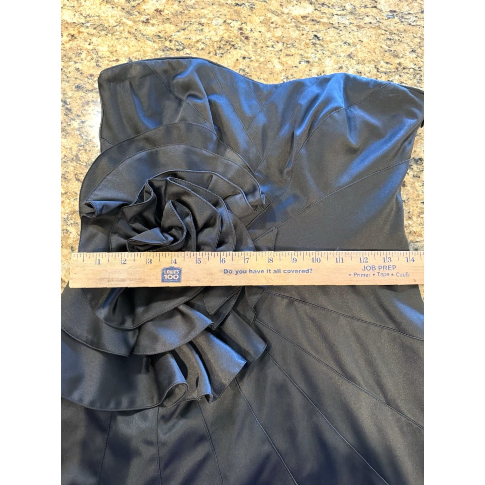 White House Black Market WHBM Dress Strapless Satin Cocktail Flower sz 6 Women Party/Cocktail Size M / US 6-8 / IT 42-44 - 5 Thumbnail