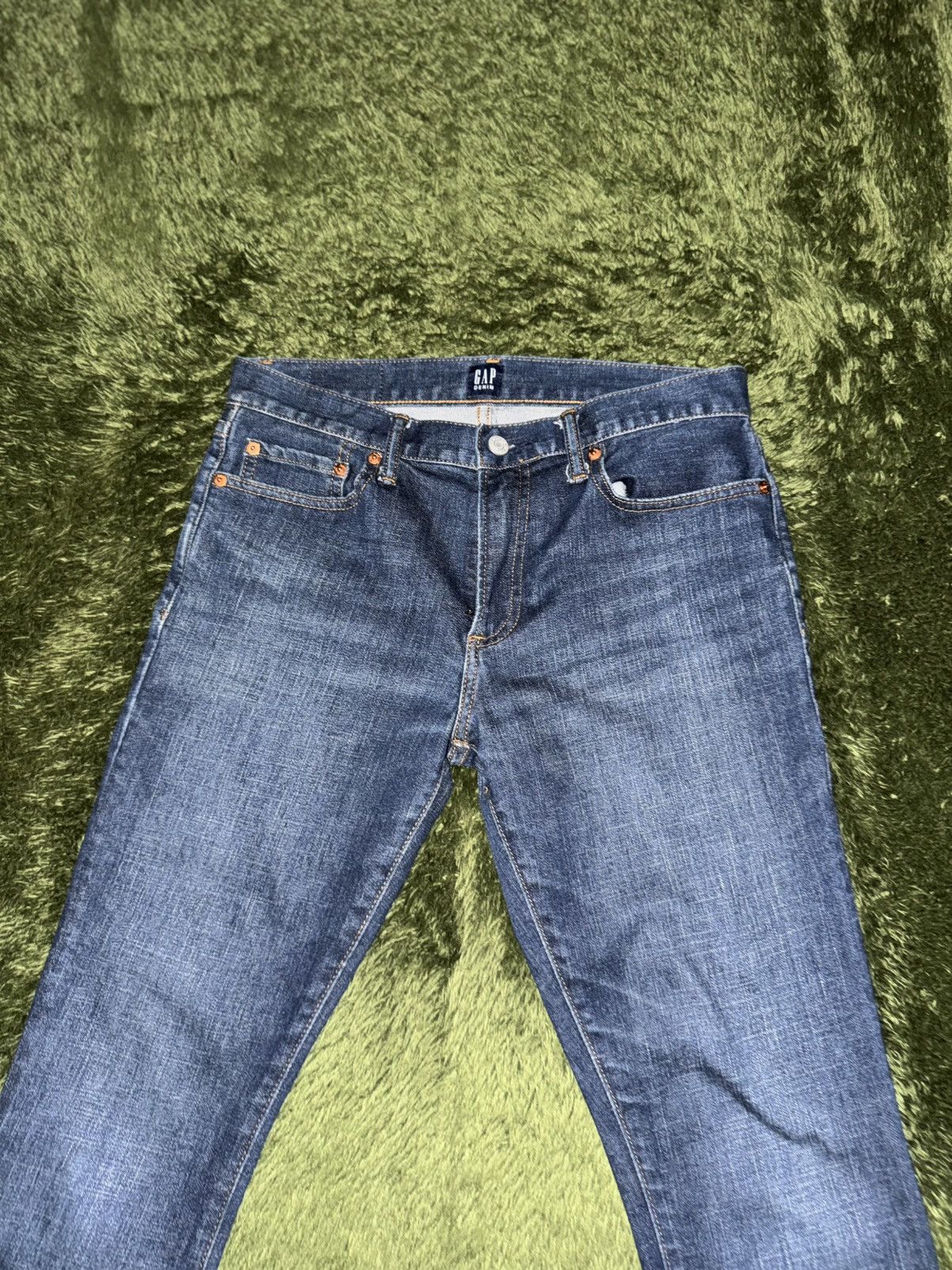 Gap [29x30] GAP 00s Tapered Vintage Wash Denim Pants Mid Indigo Size US 29 - 5 Thumbnail