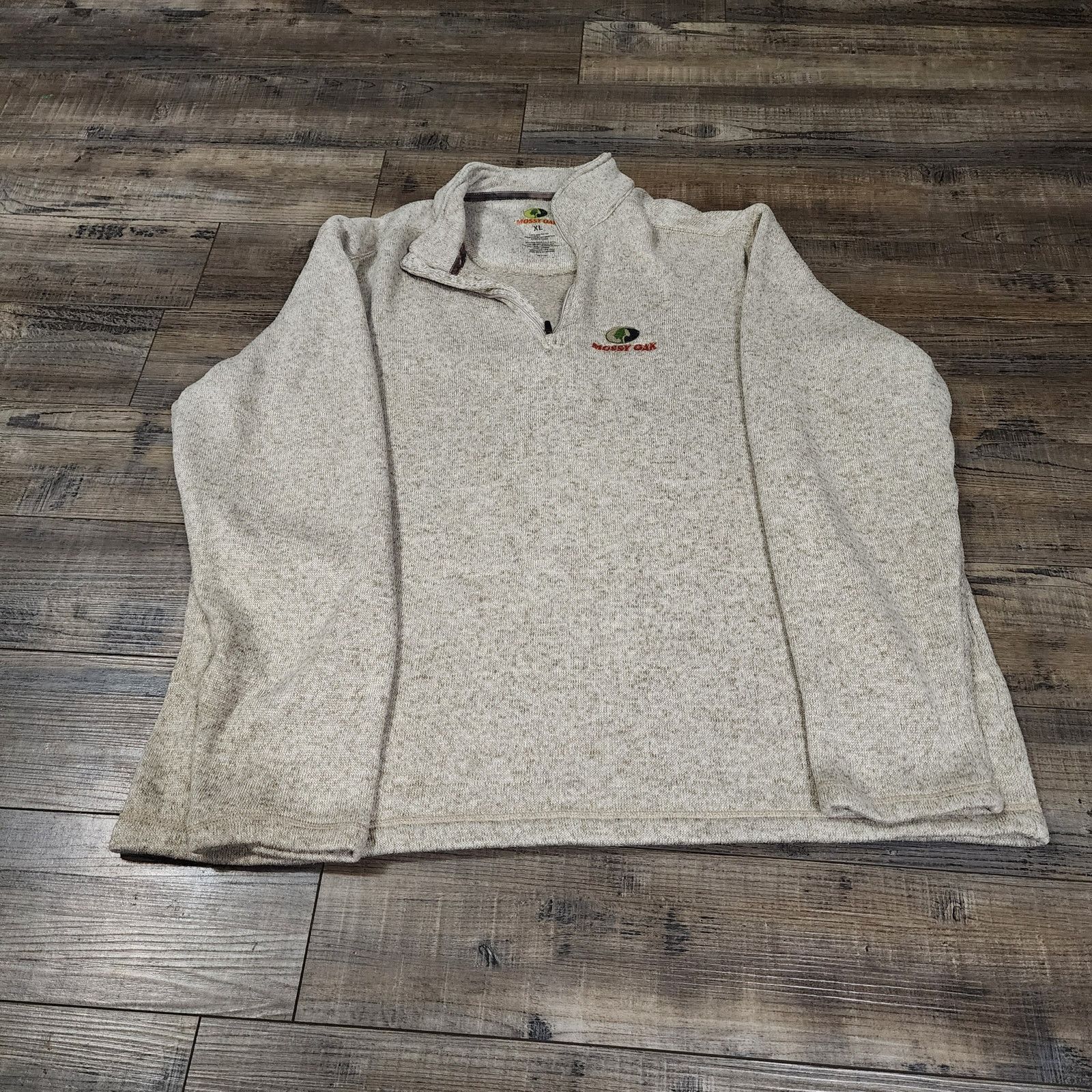 Mossy Oaks Mossy Oak 1/4 zip pullover sweater men's size XL beige 2296 Size US XL / EU 56 / 4 - 1 Thumbnail