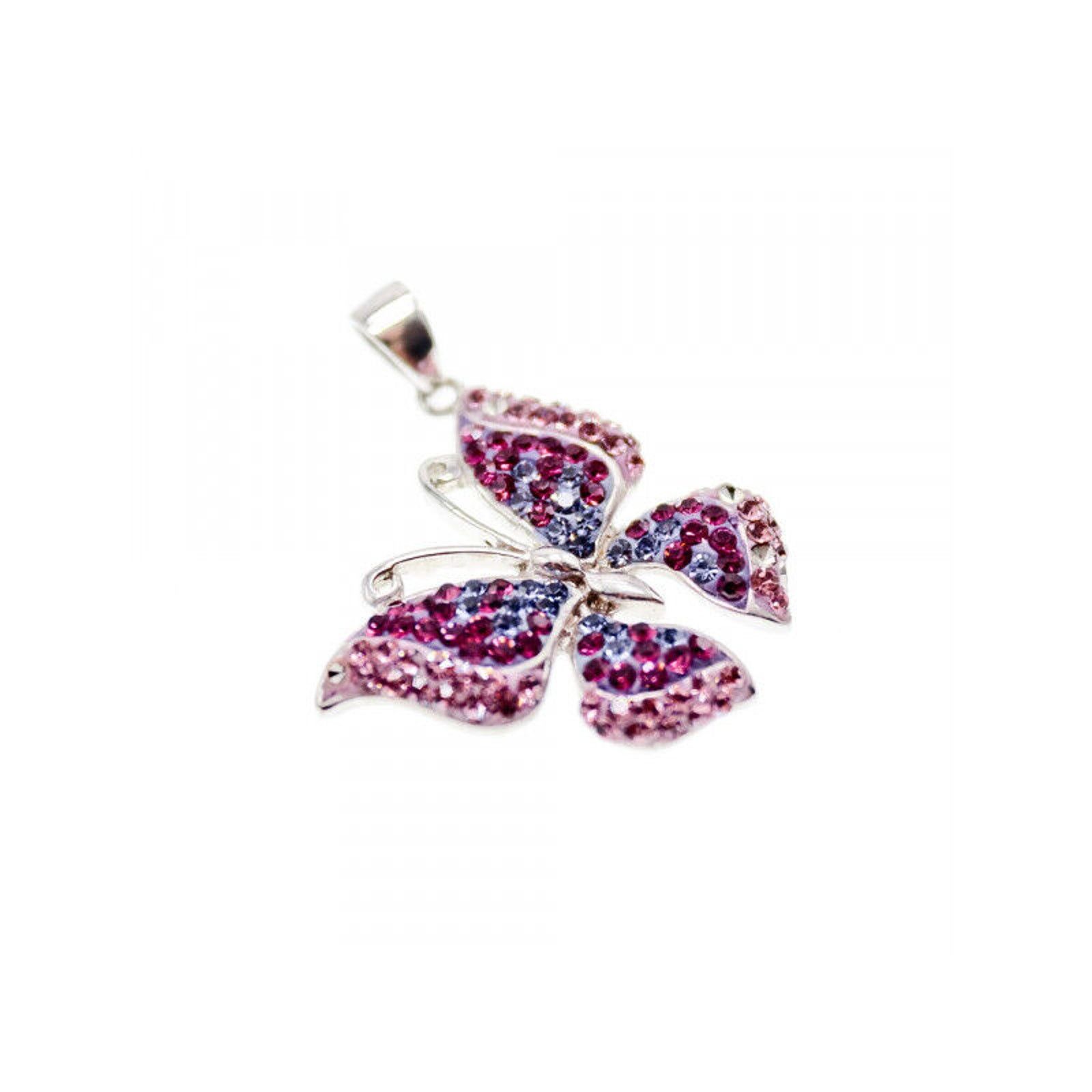 Other 925 STERLING SILVER MULTICOLOR CZ "BUTTERFLY" PENDANT Size ONE SIZE - 2 Thumbnail