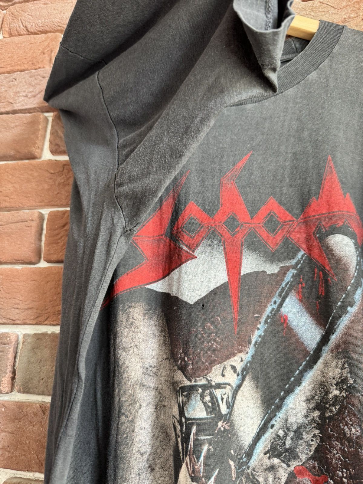 Band Tees Rare Sodom Saw is the law 90s Thrash Metal Band Vintage tee Size US XL / EU 56 / 4 - 5 Thumbnail
