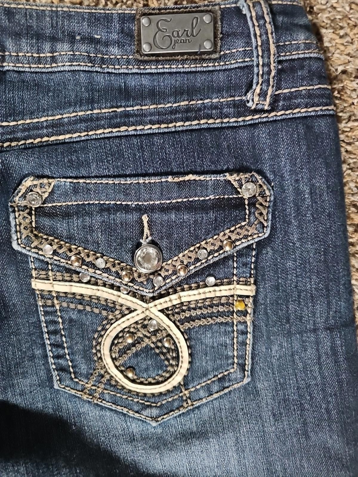 Earl Jeans Earl Jean Sz 10 Flap Back Pockets Size 32" / US 10 / IT 46 - 7 Thumbnail