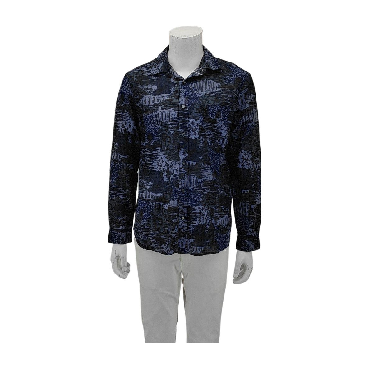 Burberry Burberry Abstract Print Linen Blend Shirt L Size US L / EU 52-54 / 3 - 1 Thumbnail