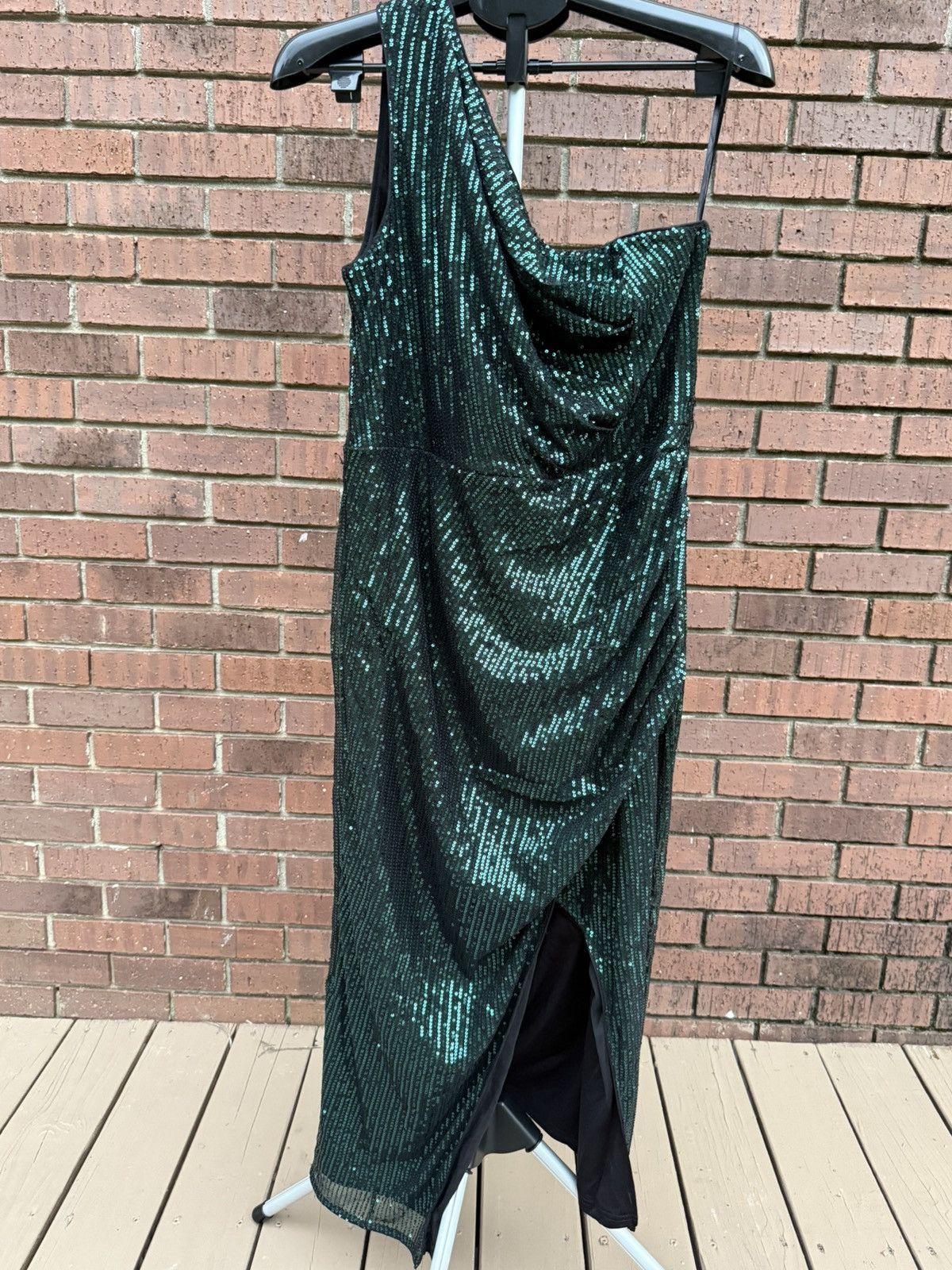 Other Grace Karin Green Sequin One Shoulder Formal Dress Size XL Size XL / US 12-14 / IT 48-50 - 4 Thumbnail