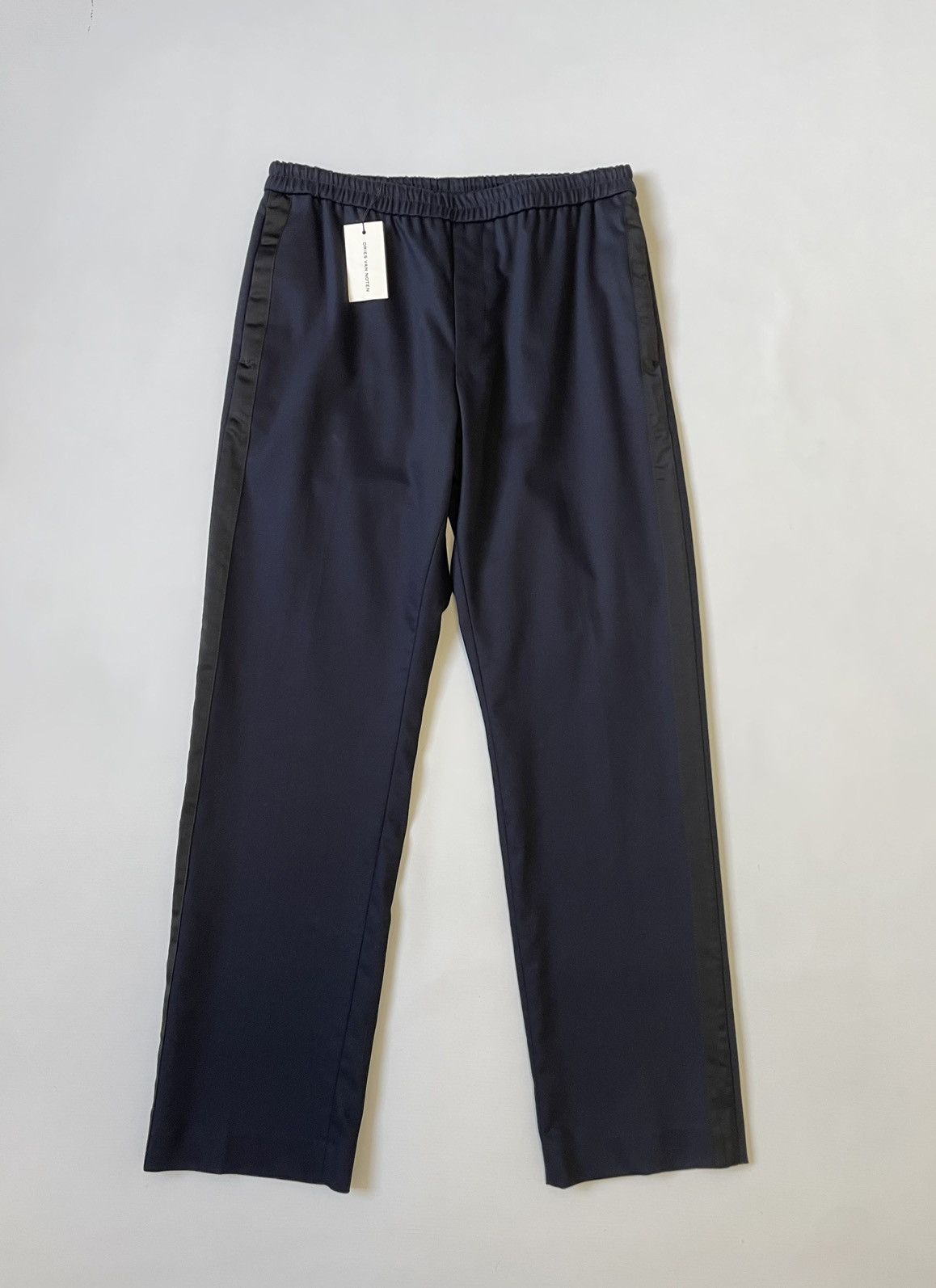 Dries Van Noten ‘Parkino’ Dark Blue Side Stripe Trousers Size US 32 / EU 48 - 16 Thumbnail