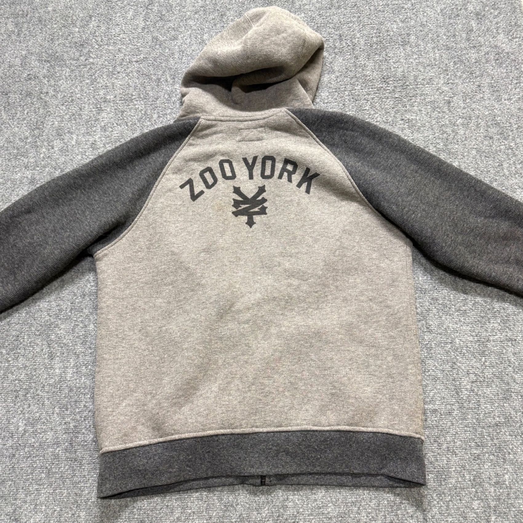 Zoo York VINTAGE Zoo York Jacket Windbreaker 100% Cotton XL Men Gray Distressed Y2K Stained Full Zip Sherpa Lined Skater Size US XL / EU 56 / 4 - 4 Thumbnail