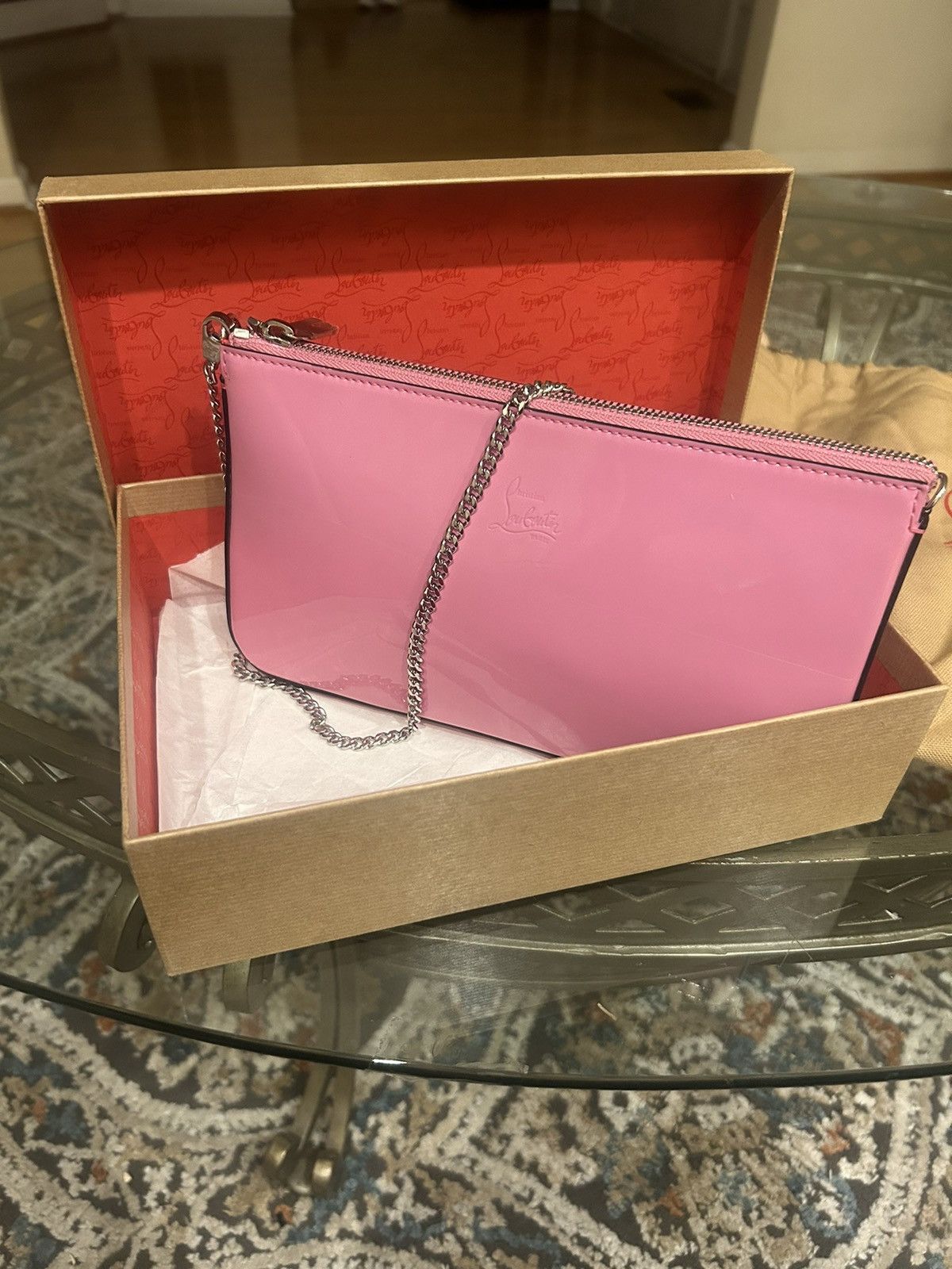 Christian Louboutin Christian Louboutin Loubila Pouch GUMMY/GUMMY w/Box & Tags Size ONE SIZE - 2 Thumbnail