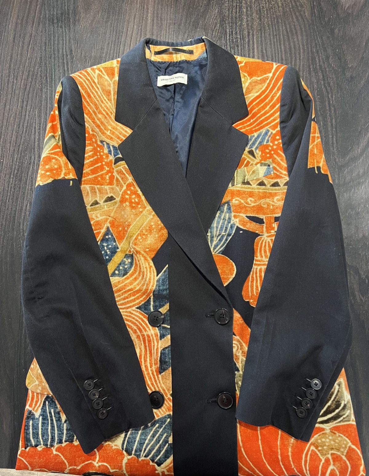 Dries Van Noten DRIES VAN NOTEN Women FW12 Japanese Print Overcoat Size S / US 4 / IT 40 - 4 Thumbnail