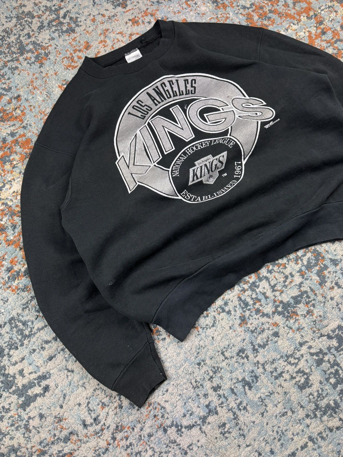 NHL × Vintage Vintage 90s Los Angeles Kings NHL boxy graphic sweatshirt Size US XL / EU 56 / 4 - 2 Thumbnail