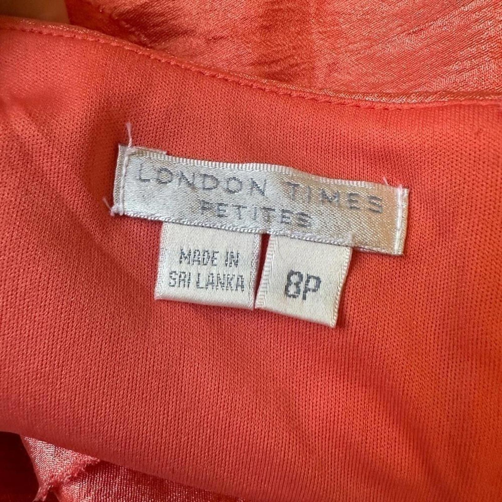 Designer Stylish London Times Petite Ruffled Dress Size M / US 6-8 / IT 42-44 - 4 Thumbnail