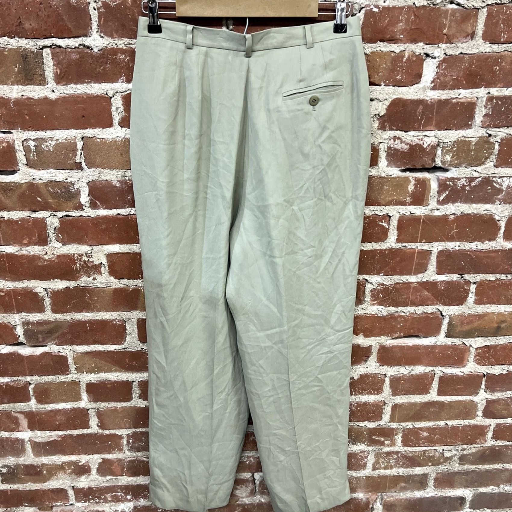 Liz Claiborne Liz Claiborne Pants Womens Size 10 Beige Wide Leg Linen Blend Classic Size 32" / US 10 / IT 46 - 3 Thumbnail