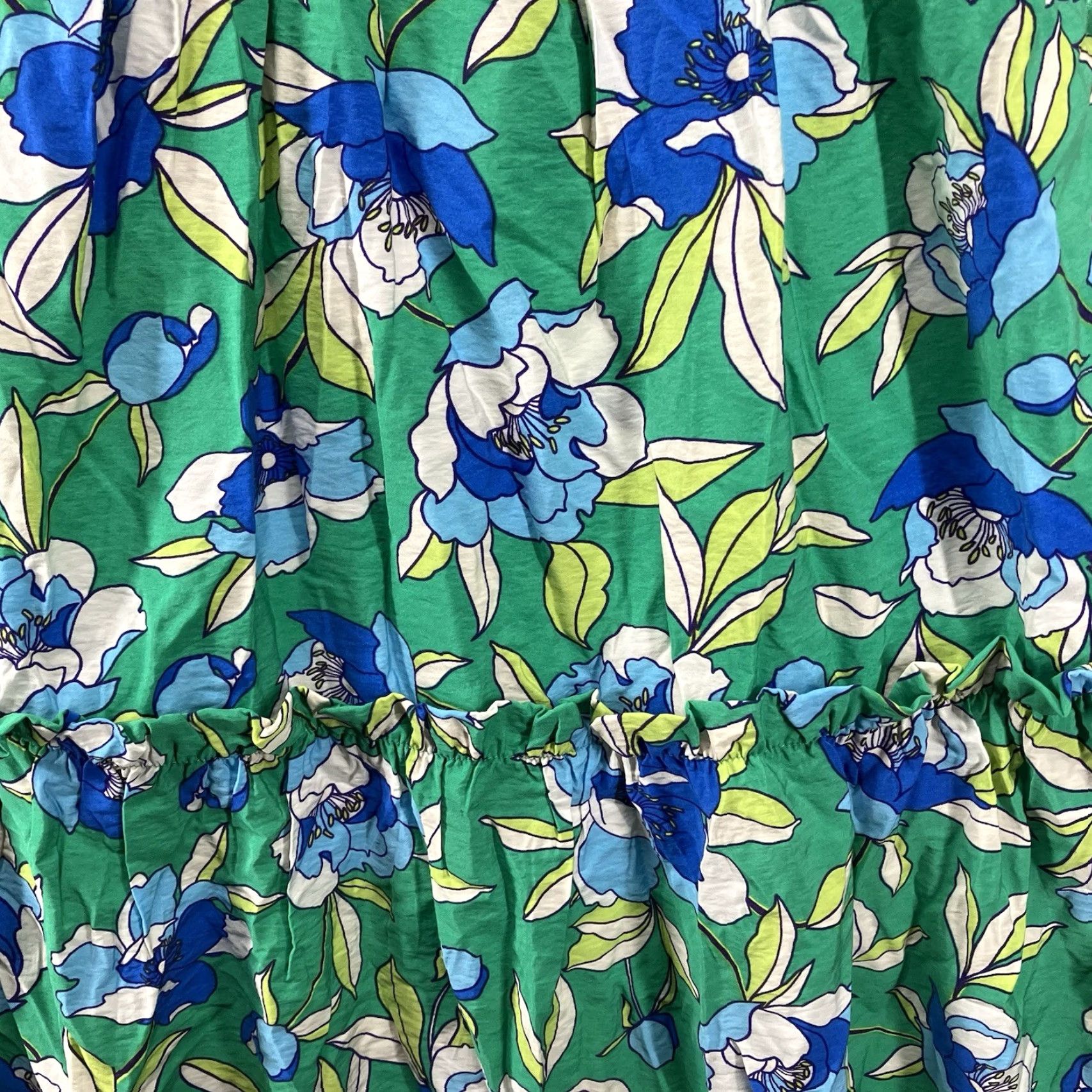 Vintage Monteau Maxi Dress Women's XS Green Floral Ruffled V-Neck Casual Spring Summer Size XS / US 0-2 / IT 36-38 - 5 Thumbnail