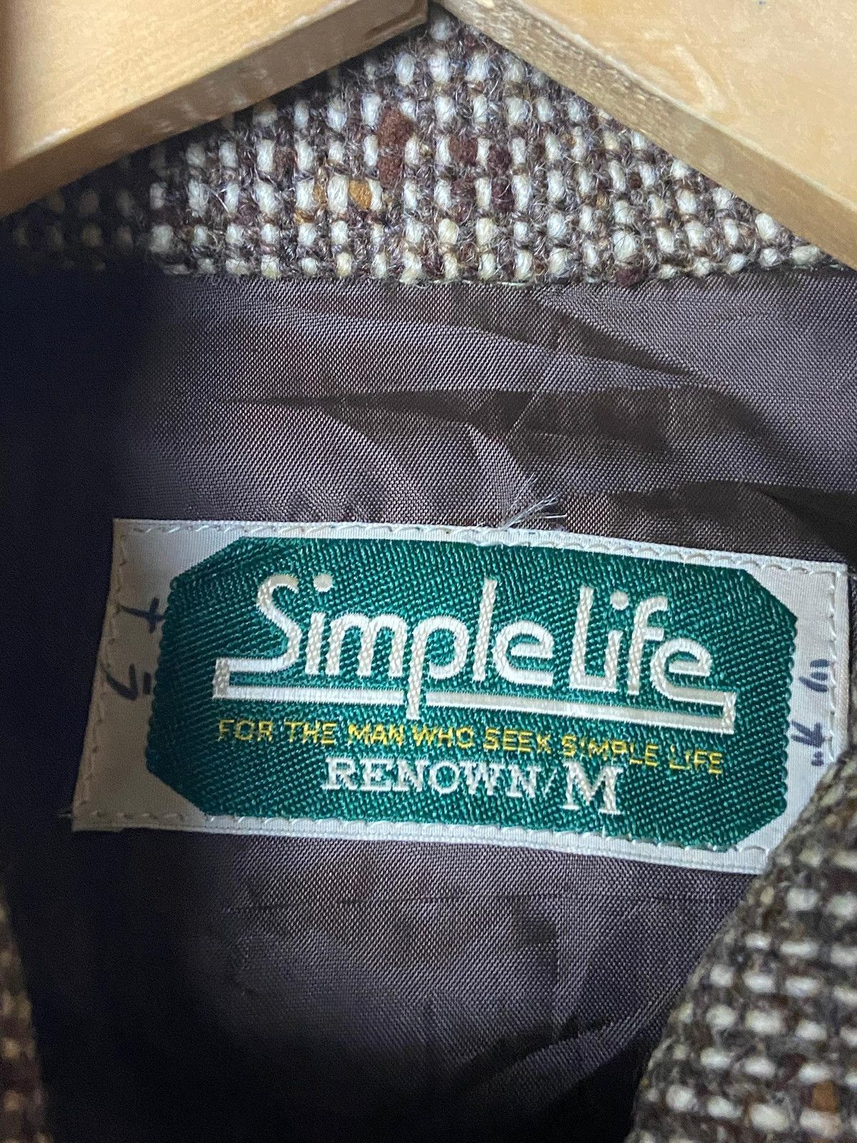 Japanese Brand × RENOWN × Vintage Renown x SimpleLife Tweed Wool Jacket (127) Size US M / EU 48-50 / 2 - 6 Thumbnail