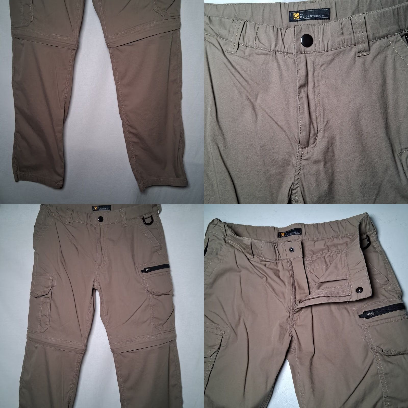 Vintage BC Clothing Co Convertible Pants Khaki Cargo Utility Hiking Hike Camp Mens 32x30 Size US 32 / EU 48 - 8 Thumbnail