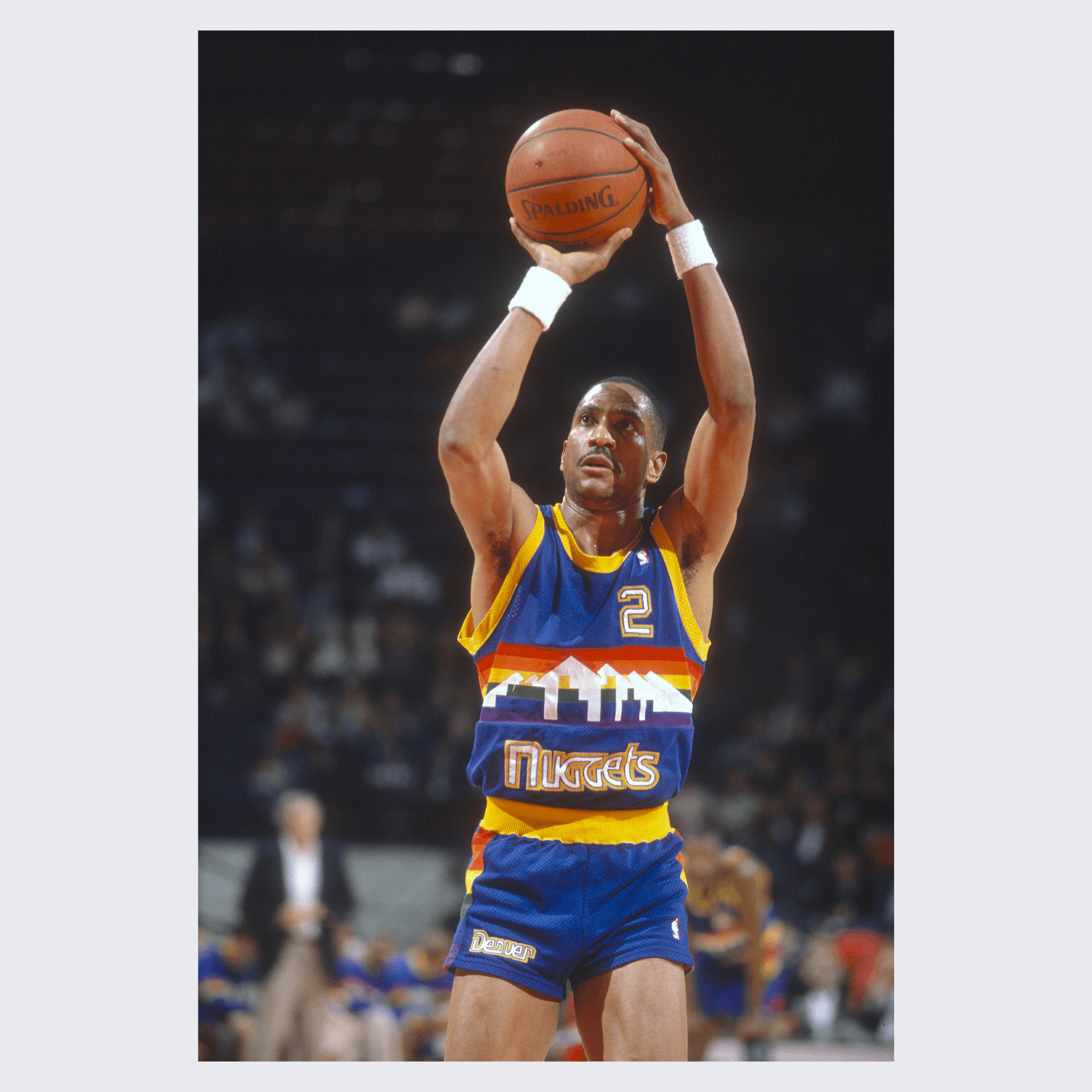Denver Nuggets 80s Alex English Sand Knit Basketball Jersey