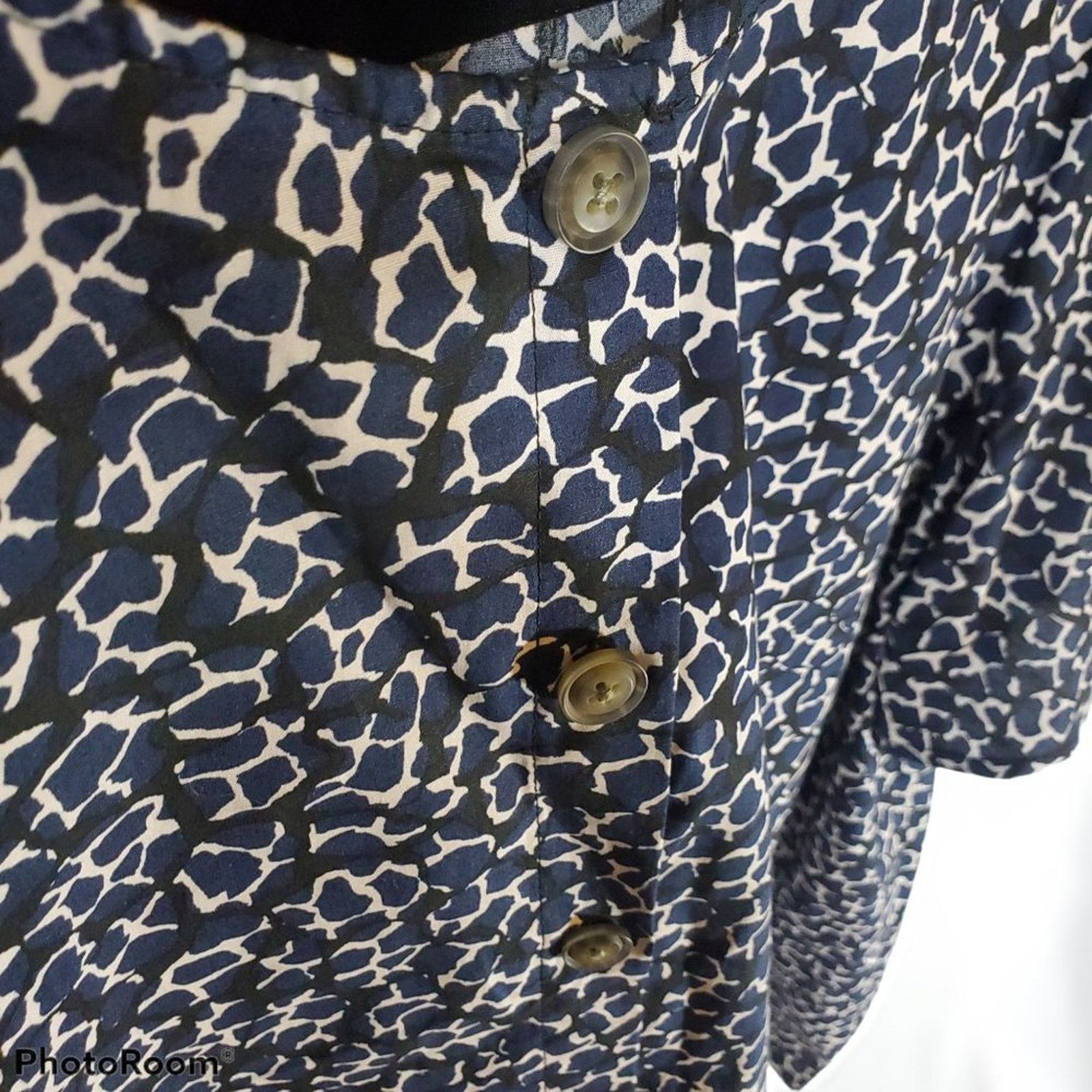Other Who What Wear | Blue, Button Down, Giraffe Print Shirt | XL Size XL / US 12-14 / IT 48-50 - 5 Thumbnail