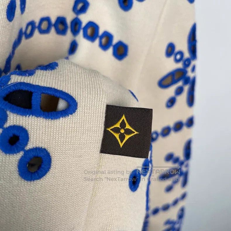 Louis Vuitton Louis Vuitton Blue and White Porcelain Blue Embroidered Ca Size XS / US 0-2 / IT 36-38 - 5 Thumbnail