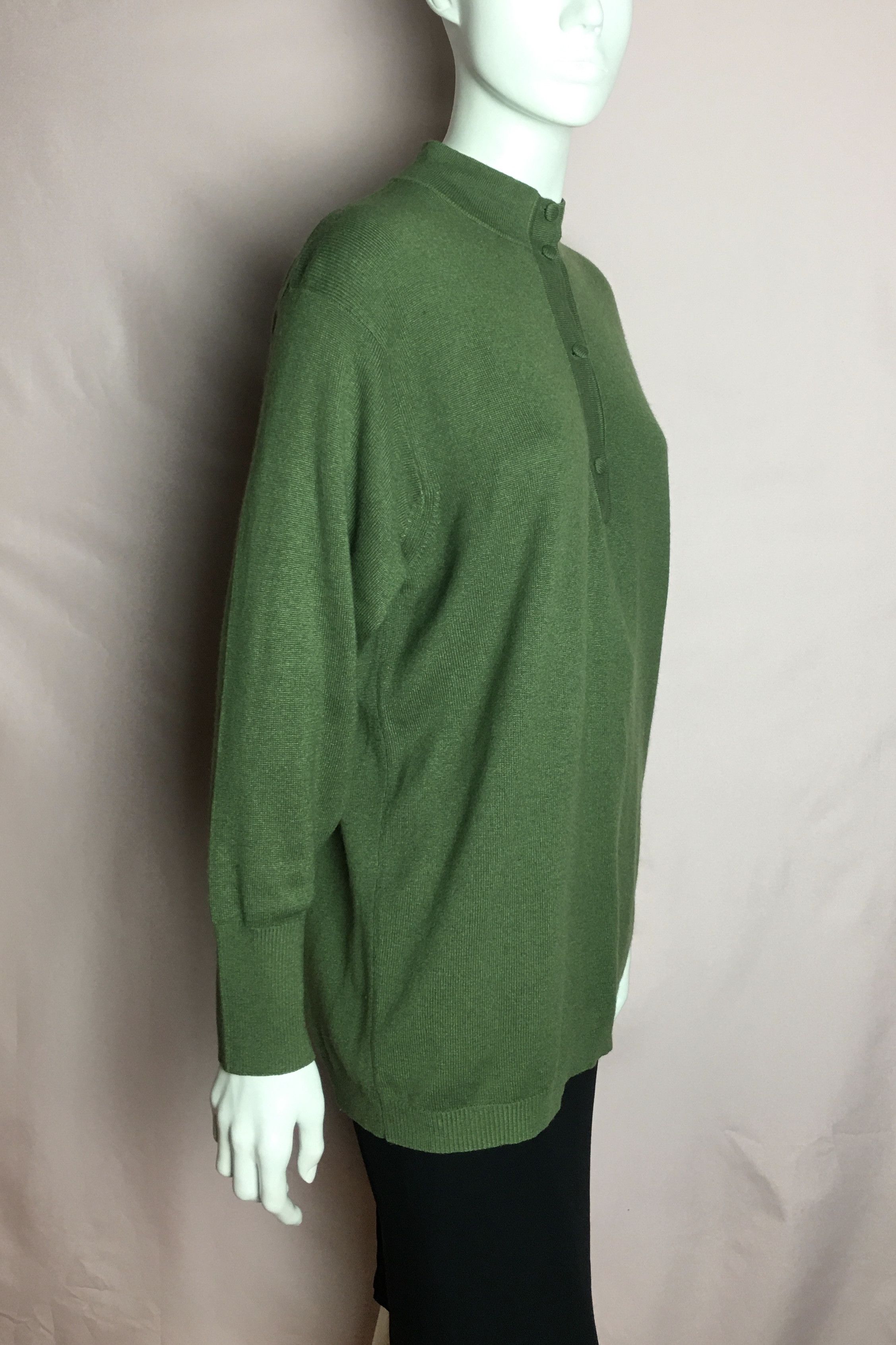 Vintage LUNARIA Cashmere by Nino Virgili Vintage Green Sweater IT 38 Size XS / US 0-2 / IT 36-38 - 2 Thumbnail
