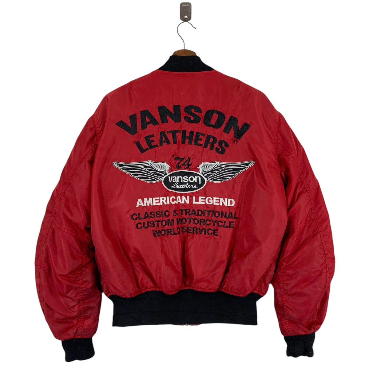 Vanson Leathers VINTAGE VANSON LEATHER BOMBER BIKERS JACKET Size US M / EU 48-50 / 2 - 8 Thumbnail
