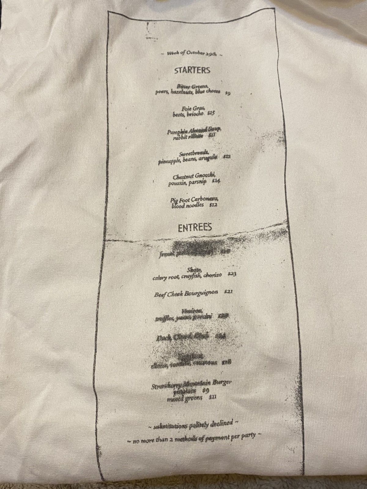 Number (N)ine Number Nine Menu Tshirt Size US L / EU 52-54 / 3 - 2 Thumbnail