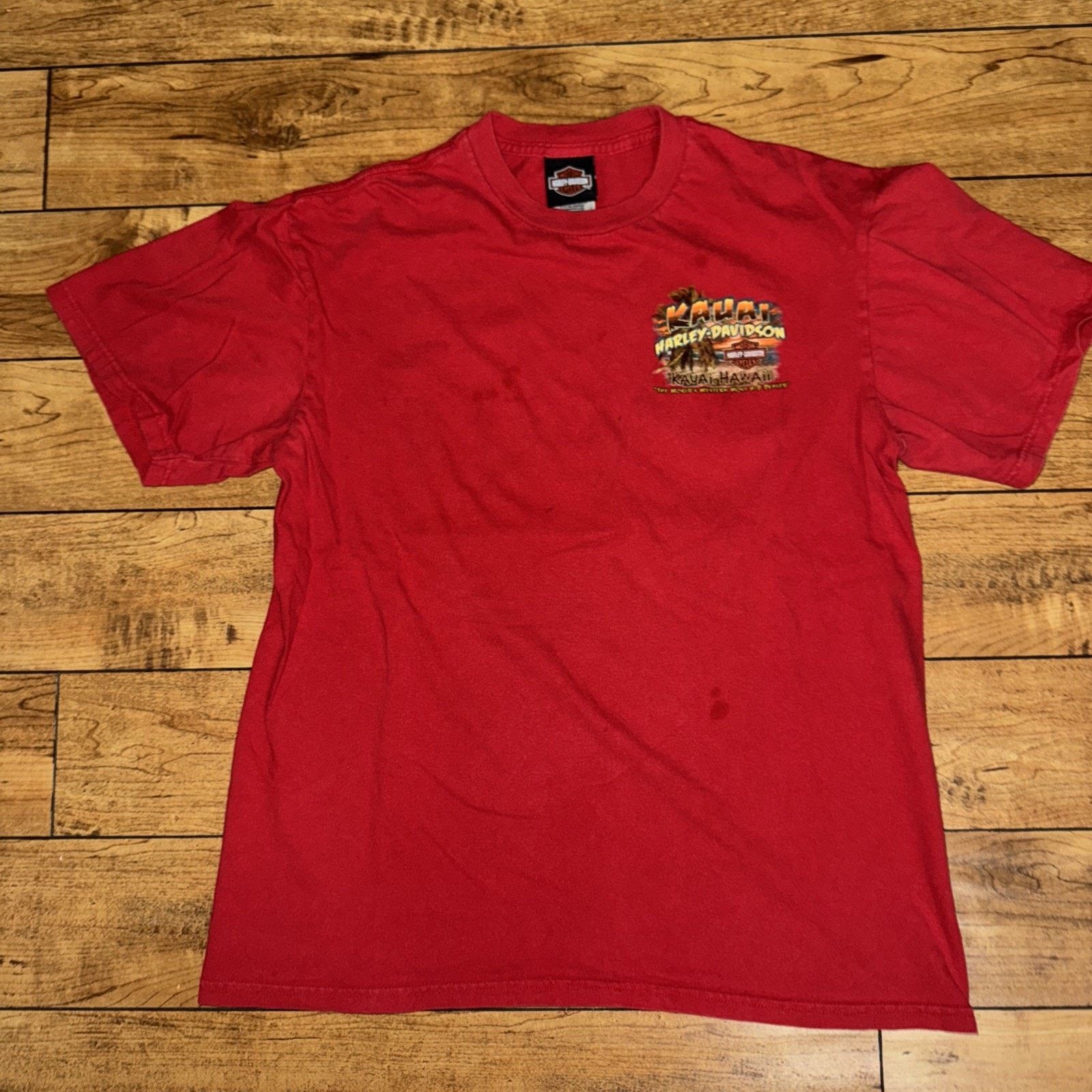 Harley Davidson × Vintage 2008 Harley Davidson Hawaii T-Shirt Red XL 20x26 Size US XL / EU 56 / 4 - 6 Thumbnail
