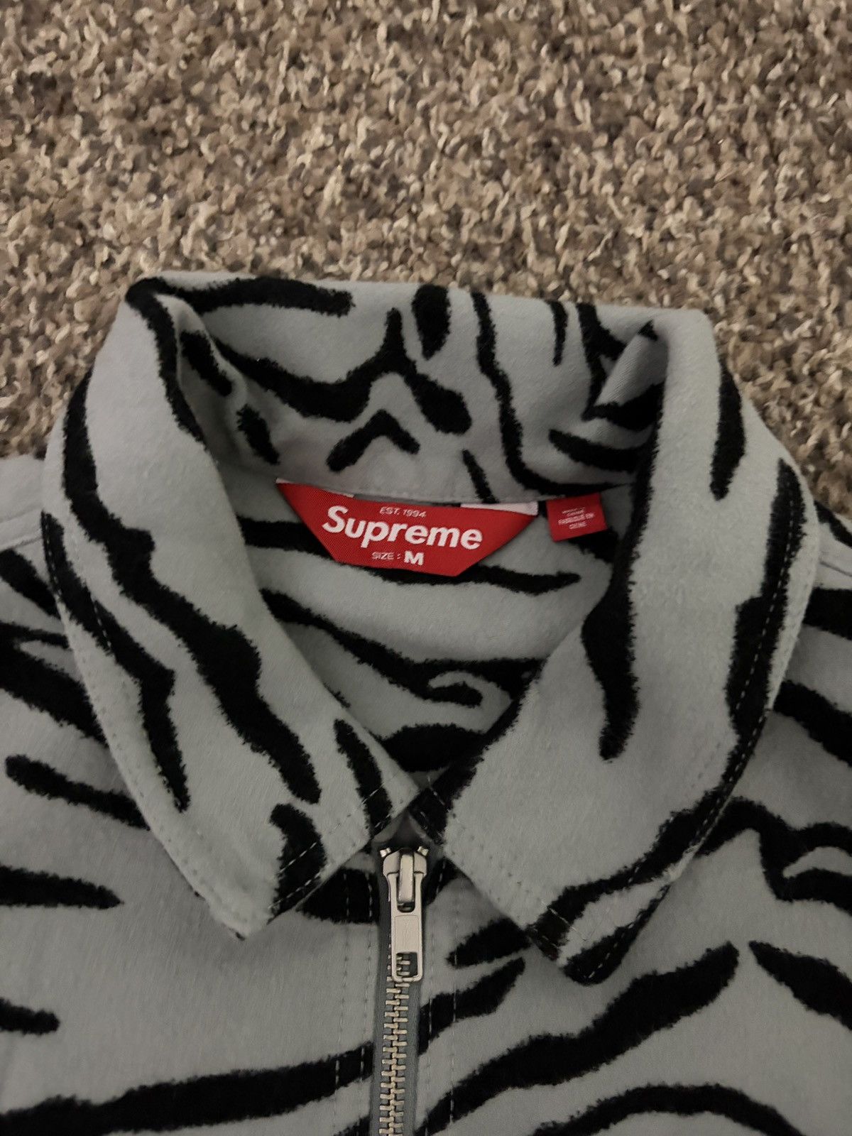 Supreme SS25 Supreme Moleskin Zebra Jacket Size US M / EU 48-50 / 2 - 3 Thumbnail