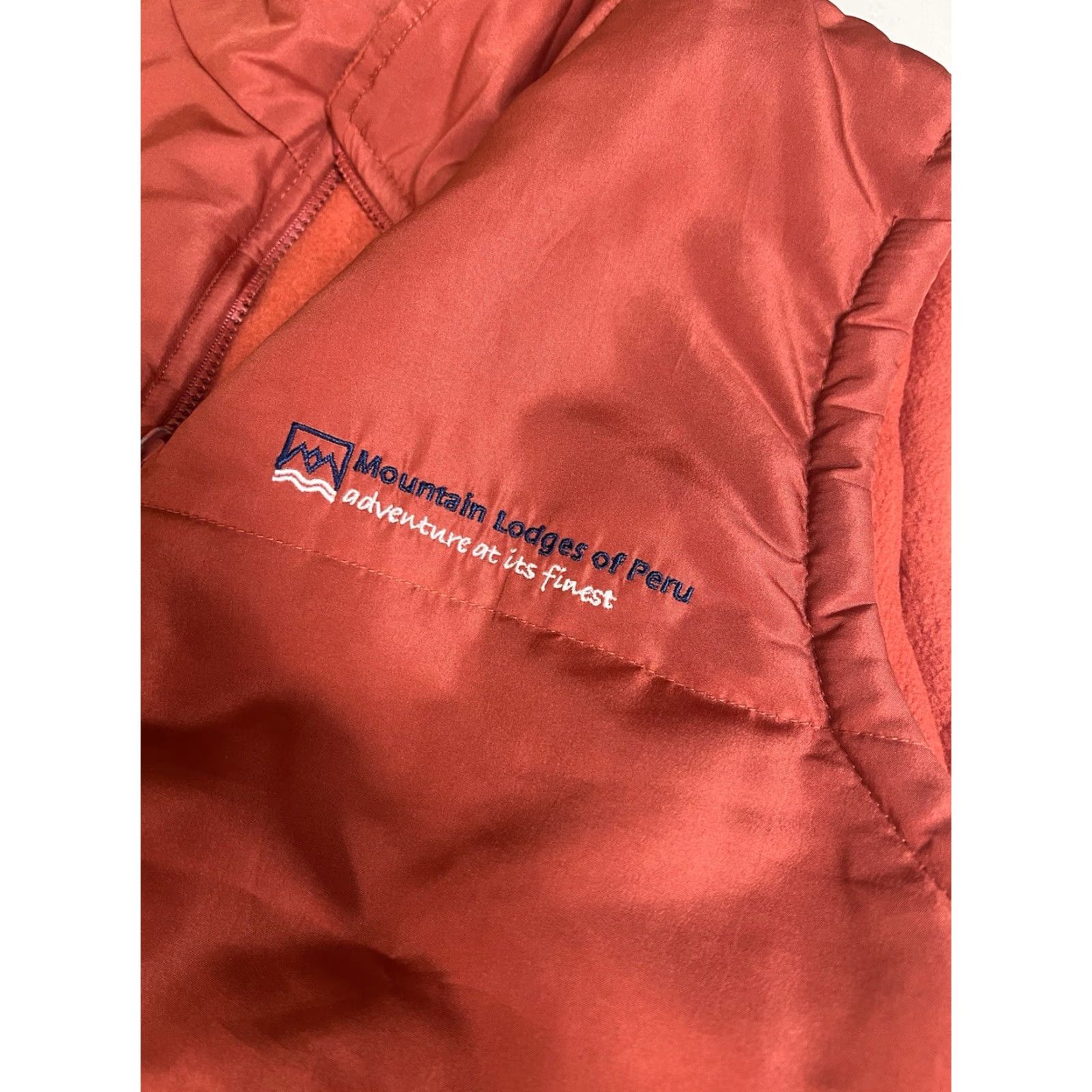 Vintage Mens Medium Mountain Lodges Of Peru Orange Best Ski Hike Reversible Vest Size US M / EU 48-50 / 2 - 6 Thumbnail