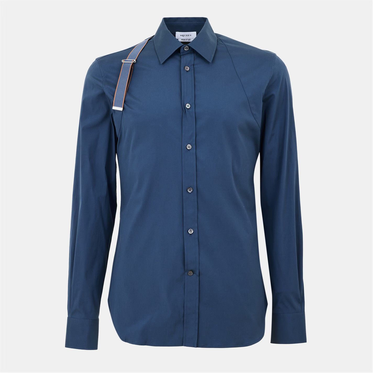 Alexander McQueen o1g2r1mq0326 Harness Shirt in Blue Size US M / EU 48-50 / 2 - 1 Thumbnail