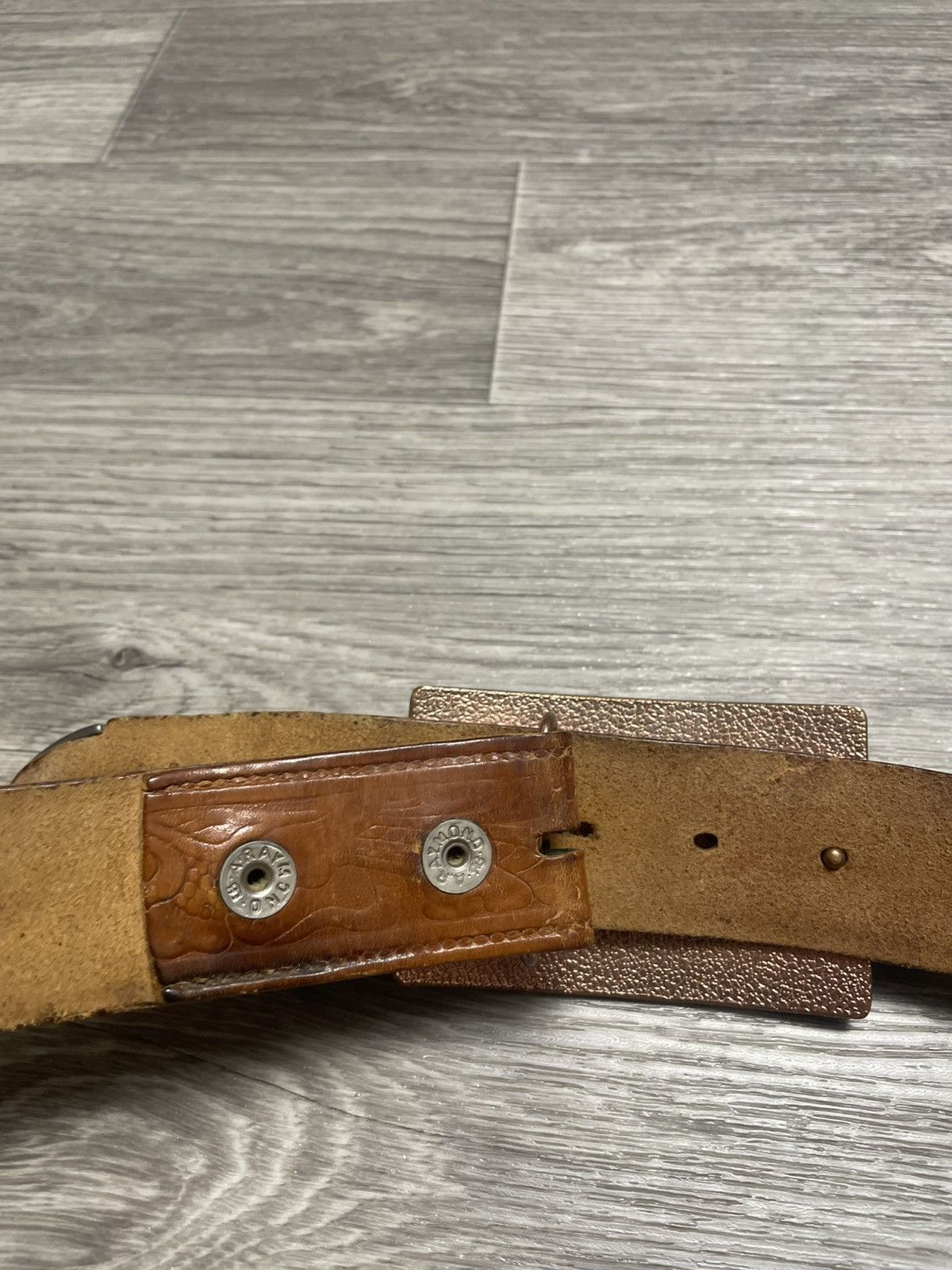Other Brown Western-Style Belt w/ Religious Prayer Buckle Size ONE SIZE - 13 Thumbnail