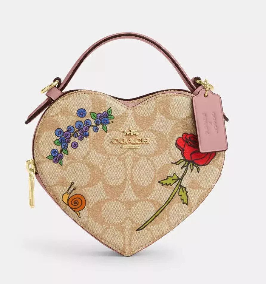 Coach Observed By Us Heart Crossbody In Signature Canvas Size ONE SIZE - 8 Thumbnail