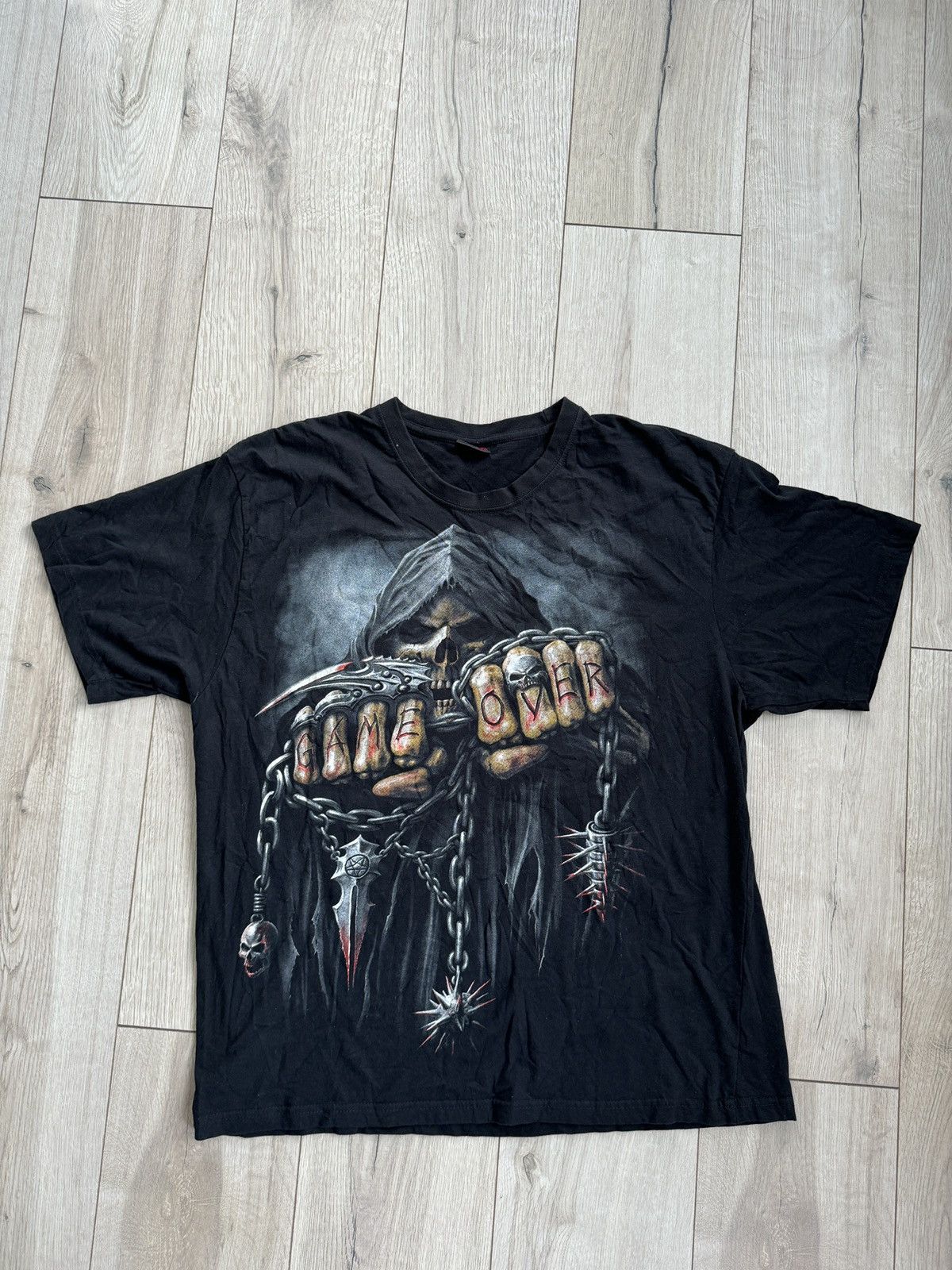 Band Tees Vintage Spiral Faded Boxy Tee (Game Over You Lose ) Size US L / EU 52-54 / 3 - 1 Thumbnail